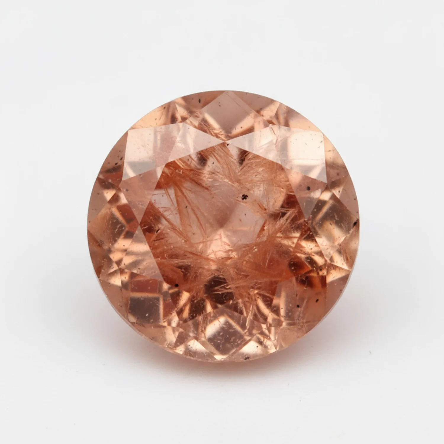 Hessonite Garnet (Gomed) 1PC Large 11x11 MM Round Faceted Red Fine Precious Loose Gemstone - Image 2