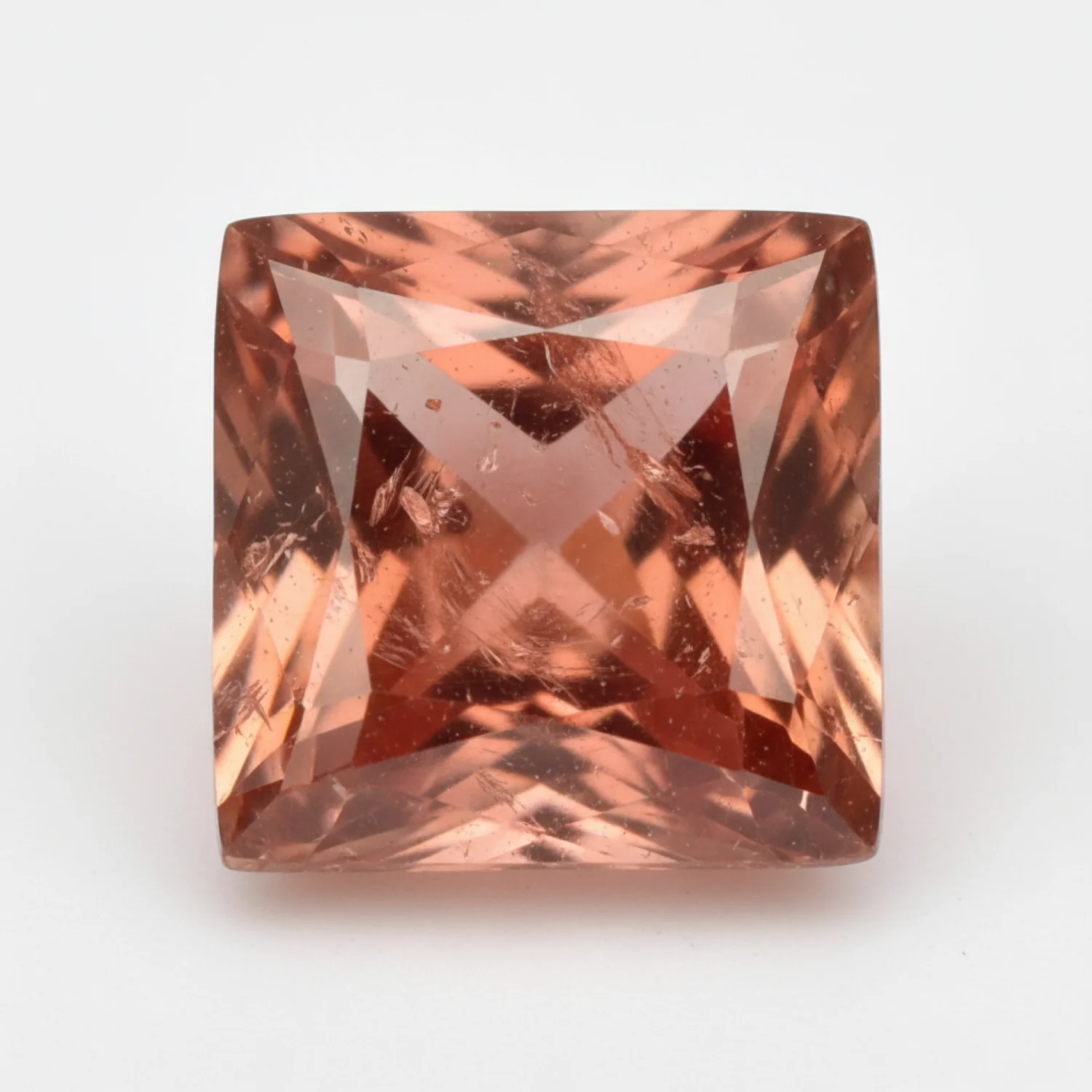 Hessonite Garnet (Gomed) 1PC Medium 9x9 MM Square Faceted Red Lustrous Precious Gems - Image 2