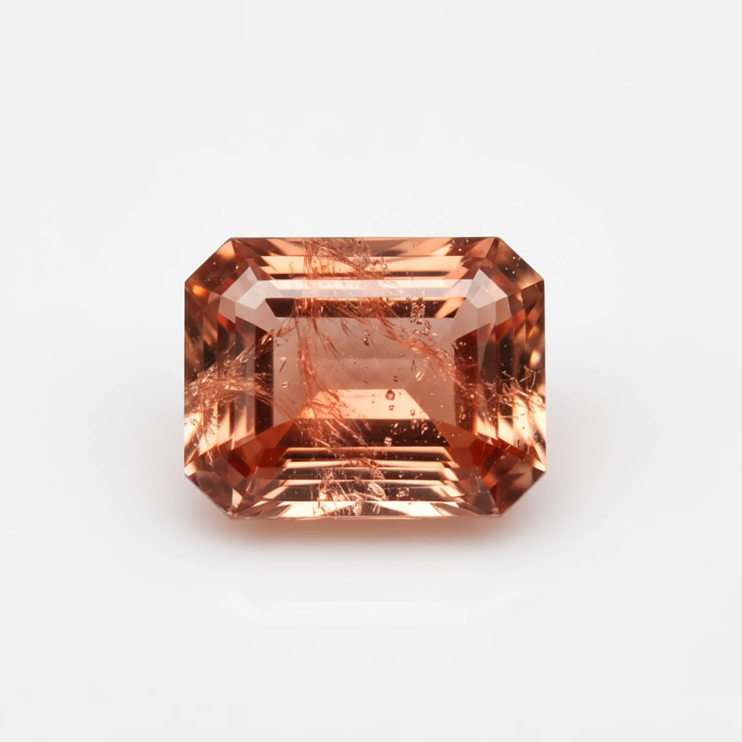 Hessonite Garnet (Gomed) 1PC Small 6x8 MM Emerald Faceted Red Superior Precious Loose Gemstone - Image 2