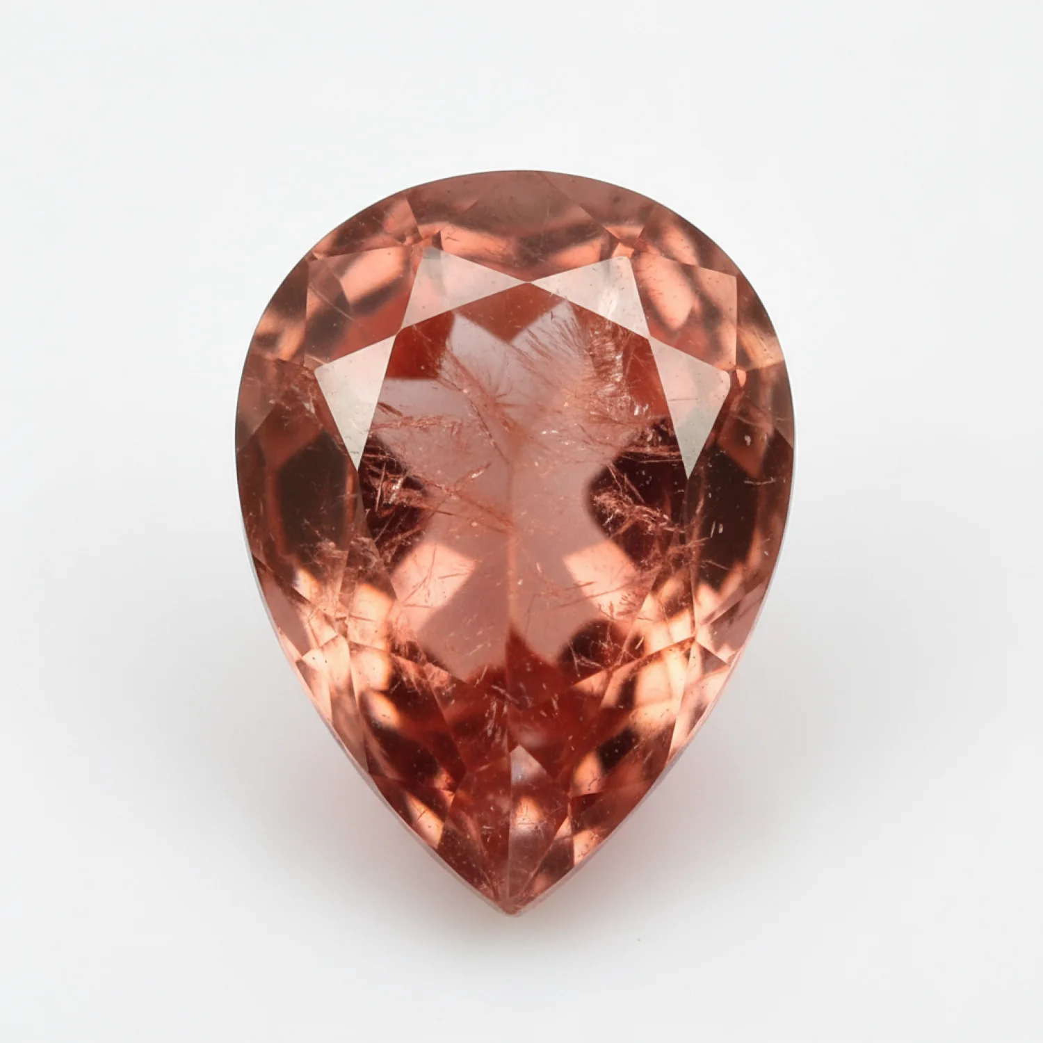 Hessonite Garnet (Gomed) 1PC Small 6x8 MM Pear Faceted Red Sparkling Precious Gems