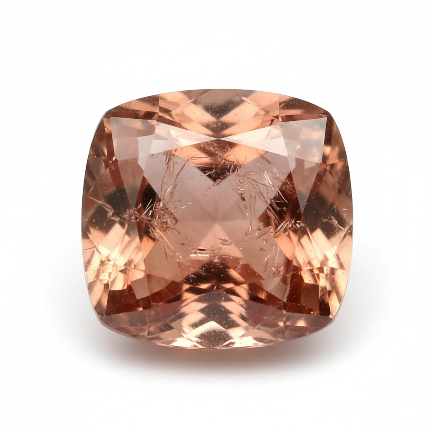Hessonite Garnet (Gomed) 1PC Small 7x7 MM Cushion Faceted Red Splendid Precious Loose Gemstone