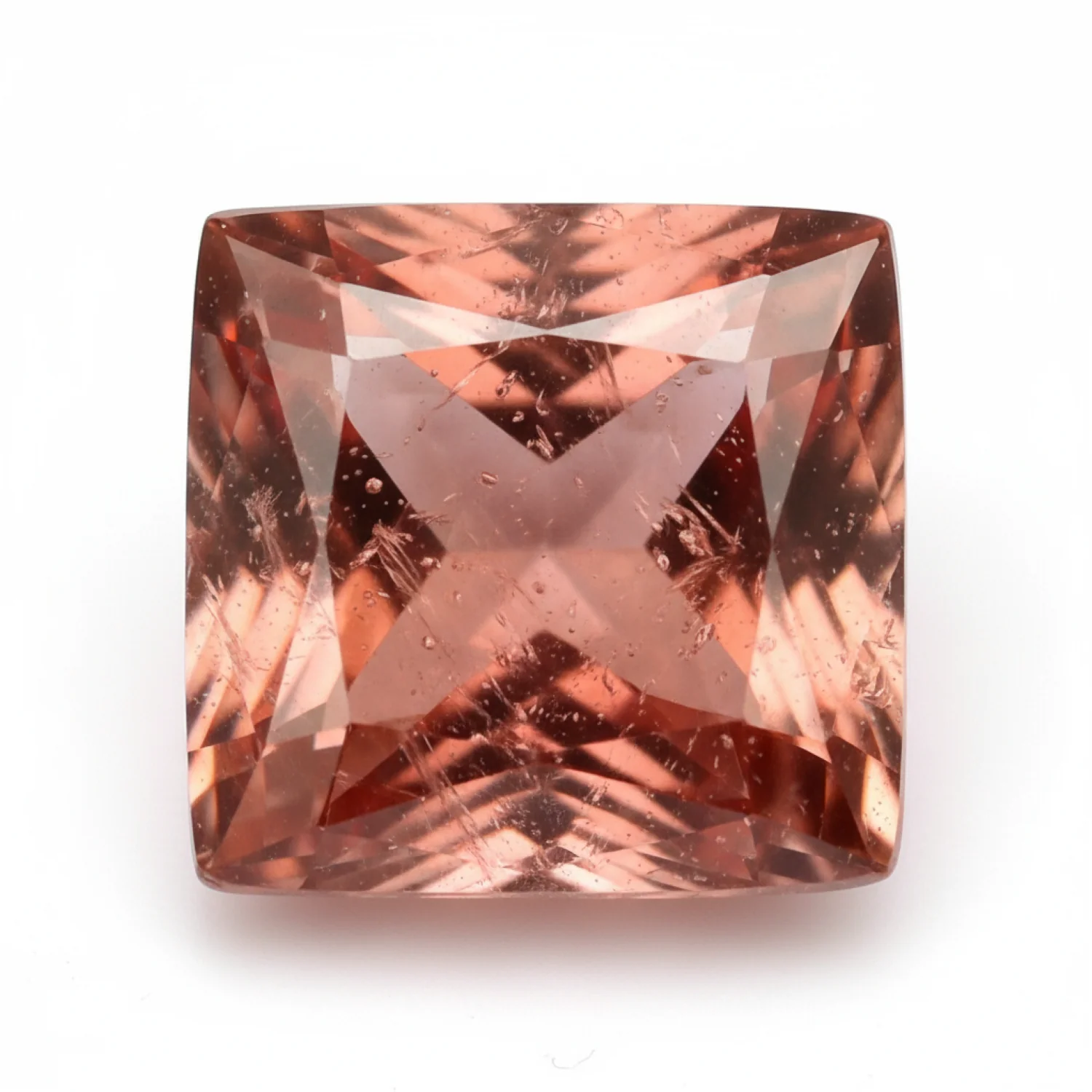 Hessonite Garnet (Gomed) 1PC Small 8x8 MM Square Faceted Red Luster Precious Loose Gemstones - Image 2
