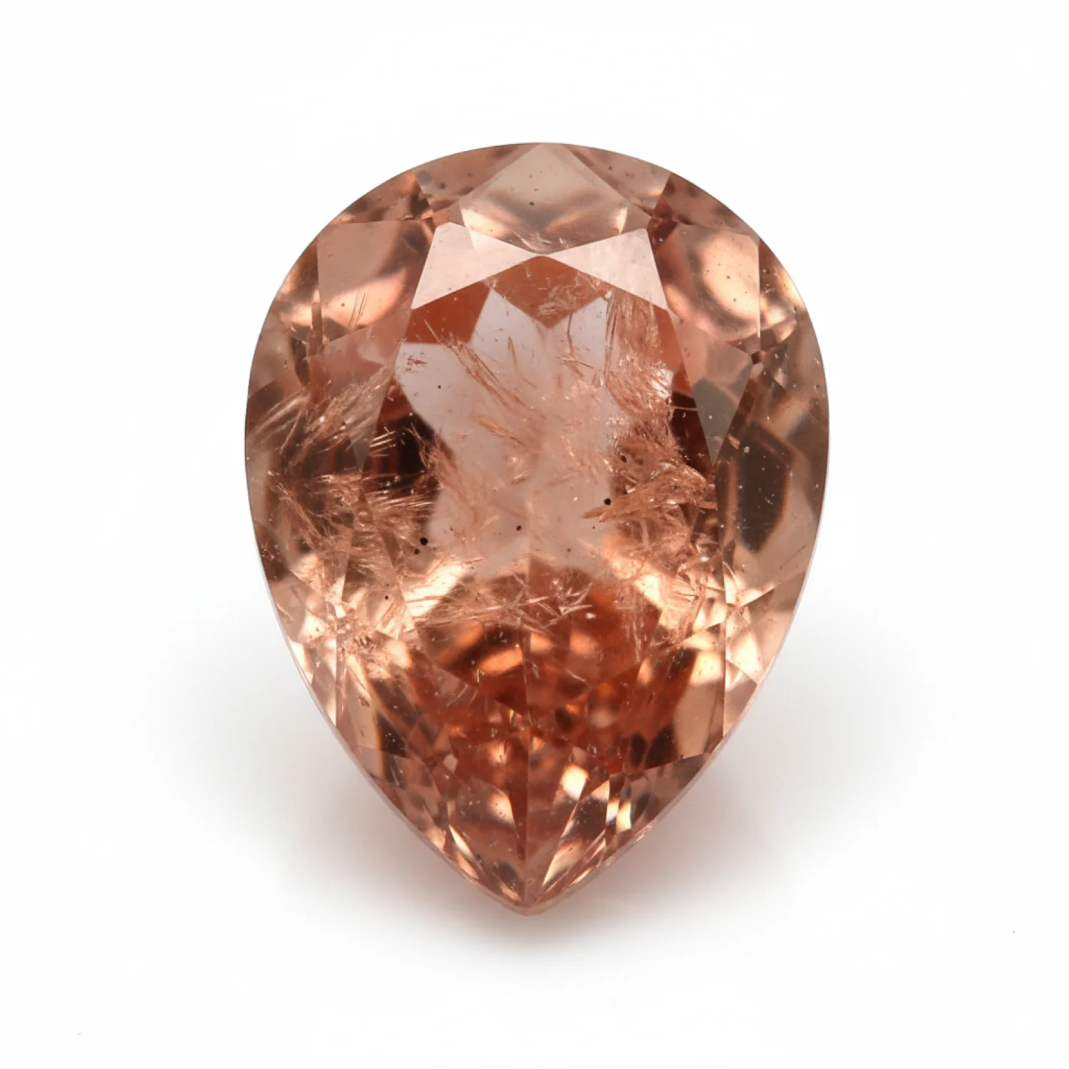 Hessonite Garnet (Gomed) 1PC Tiny 5x7 MM Pear Faceted Red Brilliant Precious Loose Gemstones