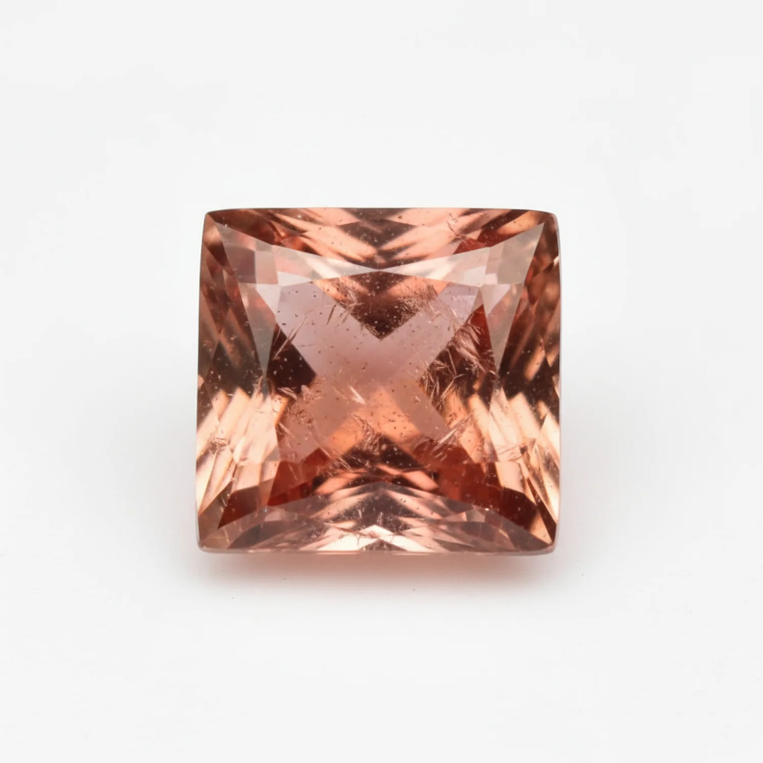Hessonite Garnet (Gomed) 1PC Tiny 6x6 MM Square Faceted Red Polished Precious Loose Gems