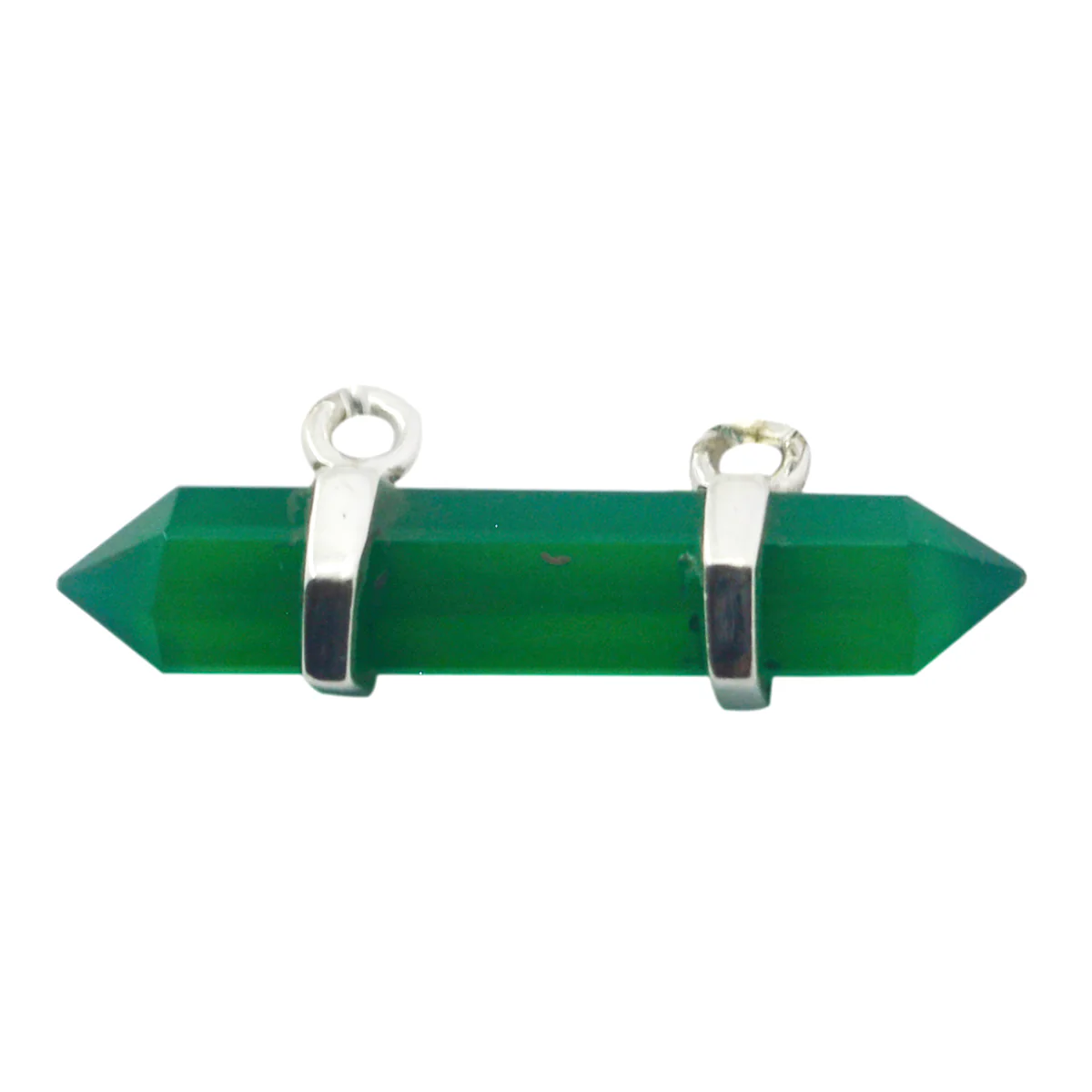 Indian Emerald Featherlight American 925 Silver Solitaire Camilla Glamorous Green Pendant Jewelry - Image 2