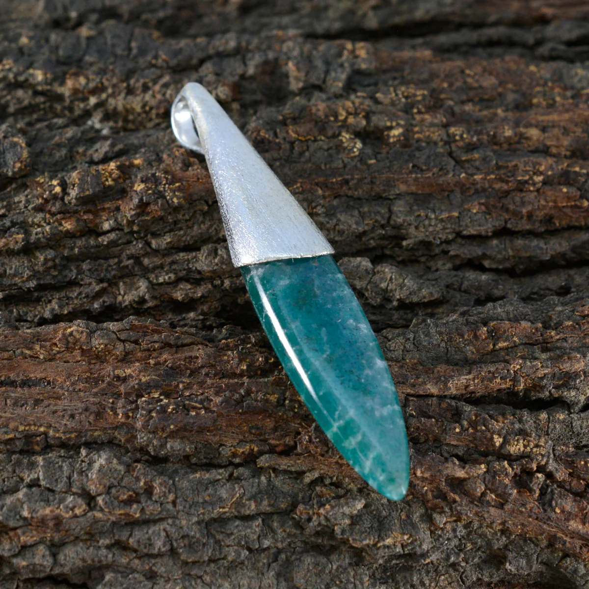 Indian Emerald Tiny Spanish Silver Solitaire Aurora Modern Green Pendant Jewelry - Image 3