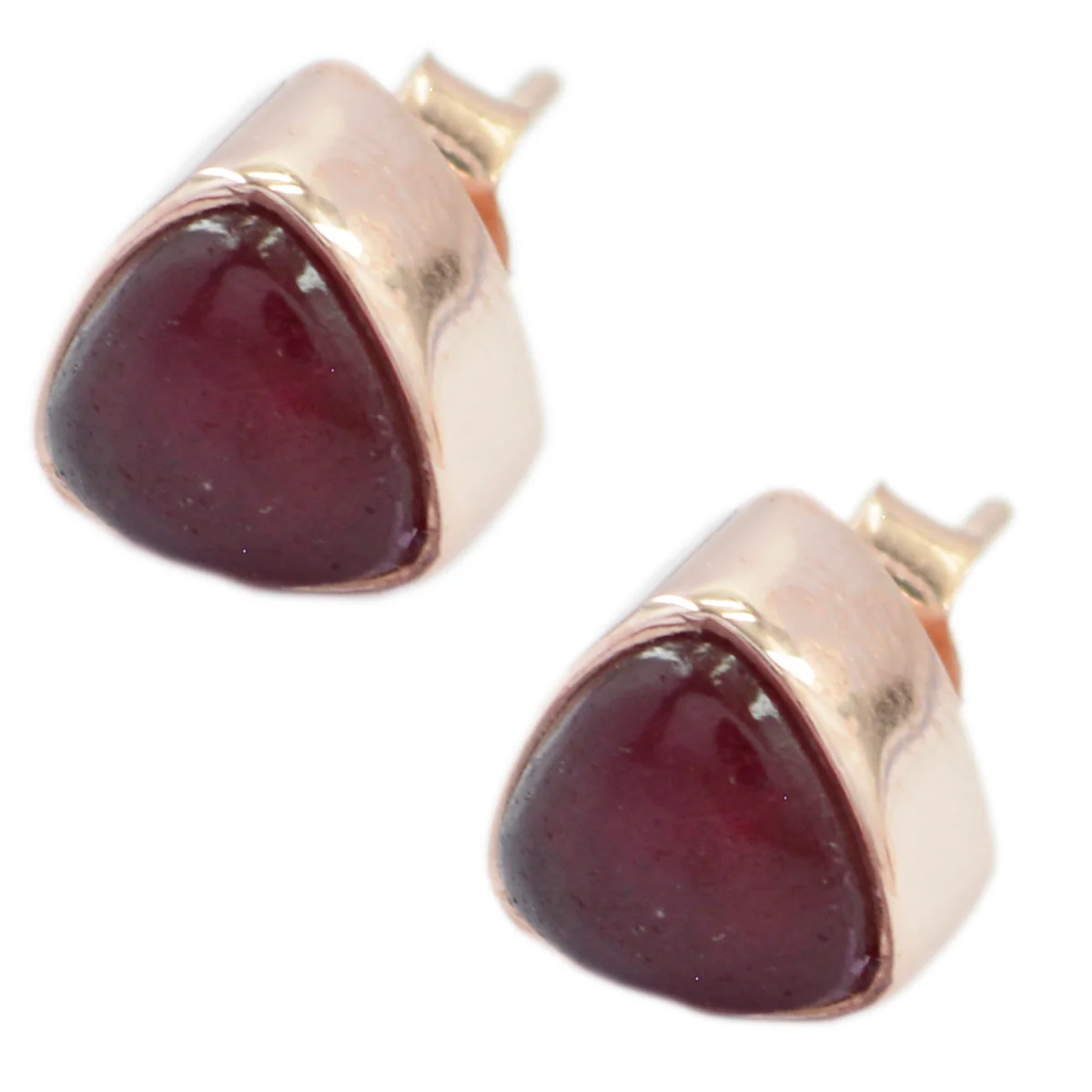 Indian Ruby American Micaela Solitaire Stud Red Sterling Silver Earring