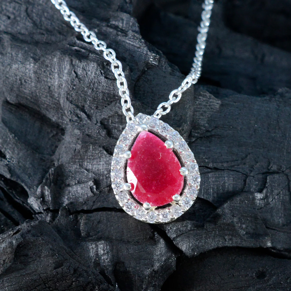 Indian Ruby Dainty Australian 925 Silver multiple Zoey propsel Red Pendant Jewelry - Image 4