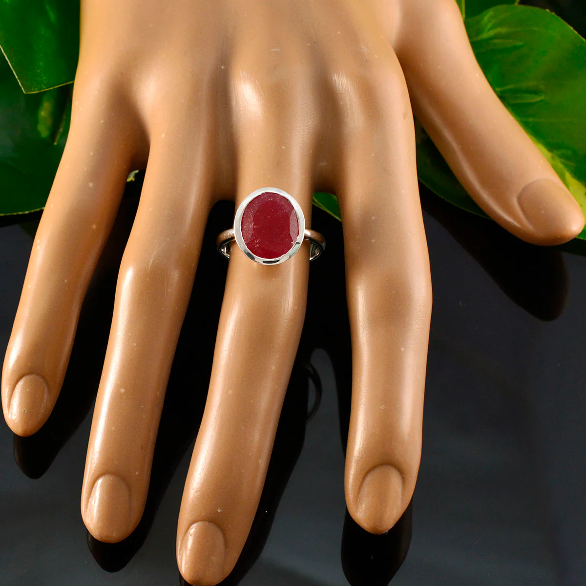 Indian Ruby Solitaire French Silver Red Gemstone Minimal Artisan Ring Jewelry - Image 6