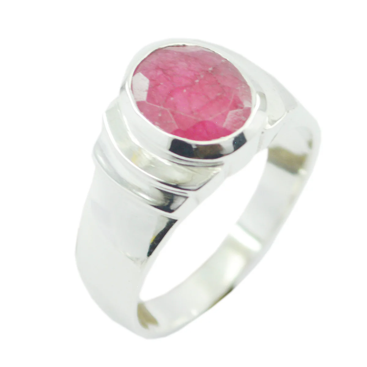 Indian Ruby Solitaire Russian 92.5 Silver Red Gems Eye-catching valentine Ring Jewelry
