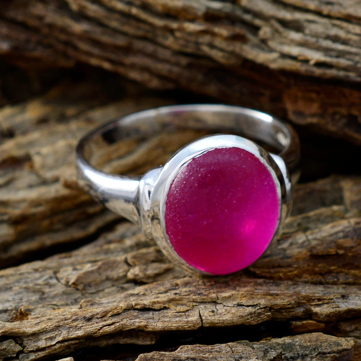 Indian Ruby Solitaire Russian 925 Sterling Silver Red Gems Minimal Contemporary Ring Jewellery - Image 3