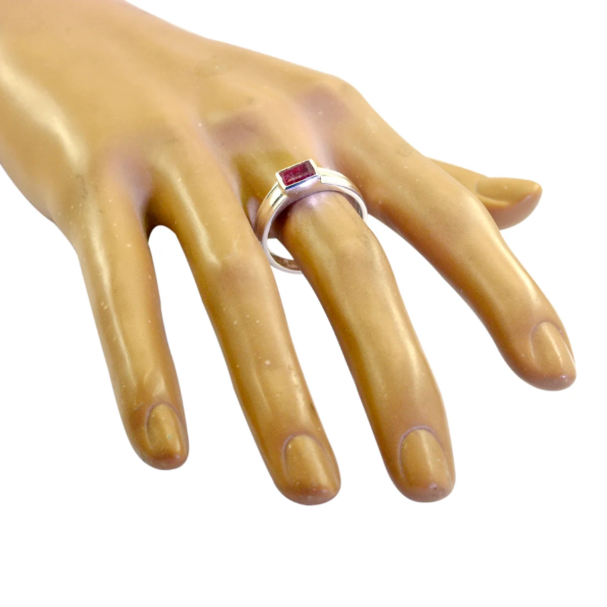 Indian Ruby Solitaire Turkish Silver Red Gemstones Whisper-thin Artisan Ring Jewellery - Image 2