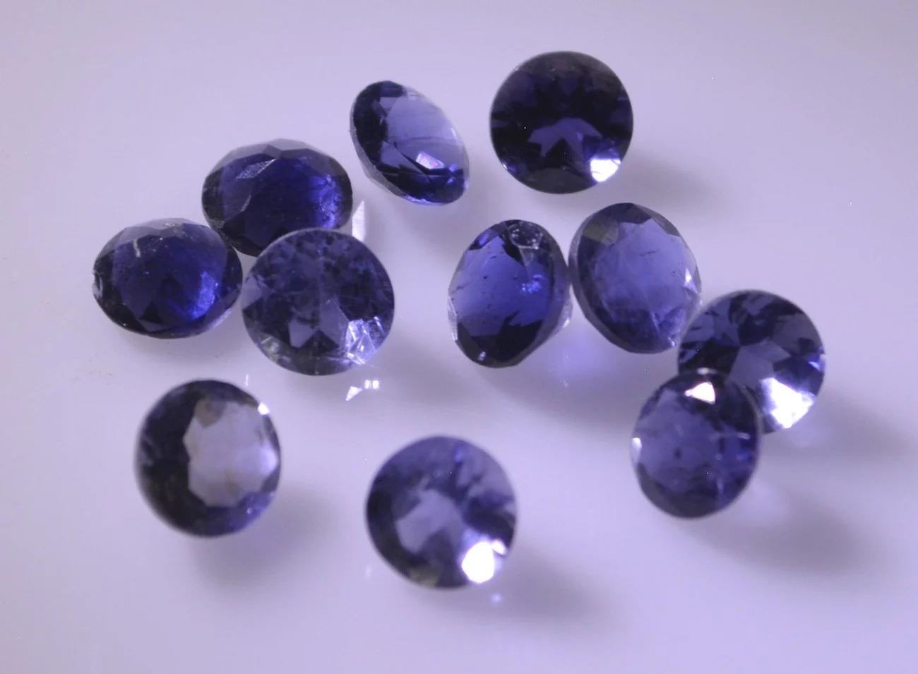 Iolite 1PC Chunky 13x13 MM Round Faceted Blue Natural Semi Precious Loose Gemstone - Image 2