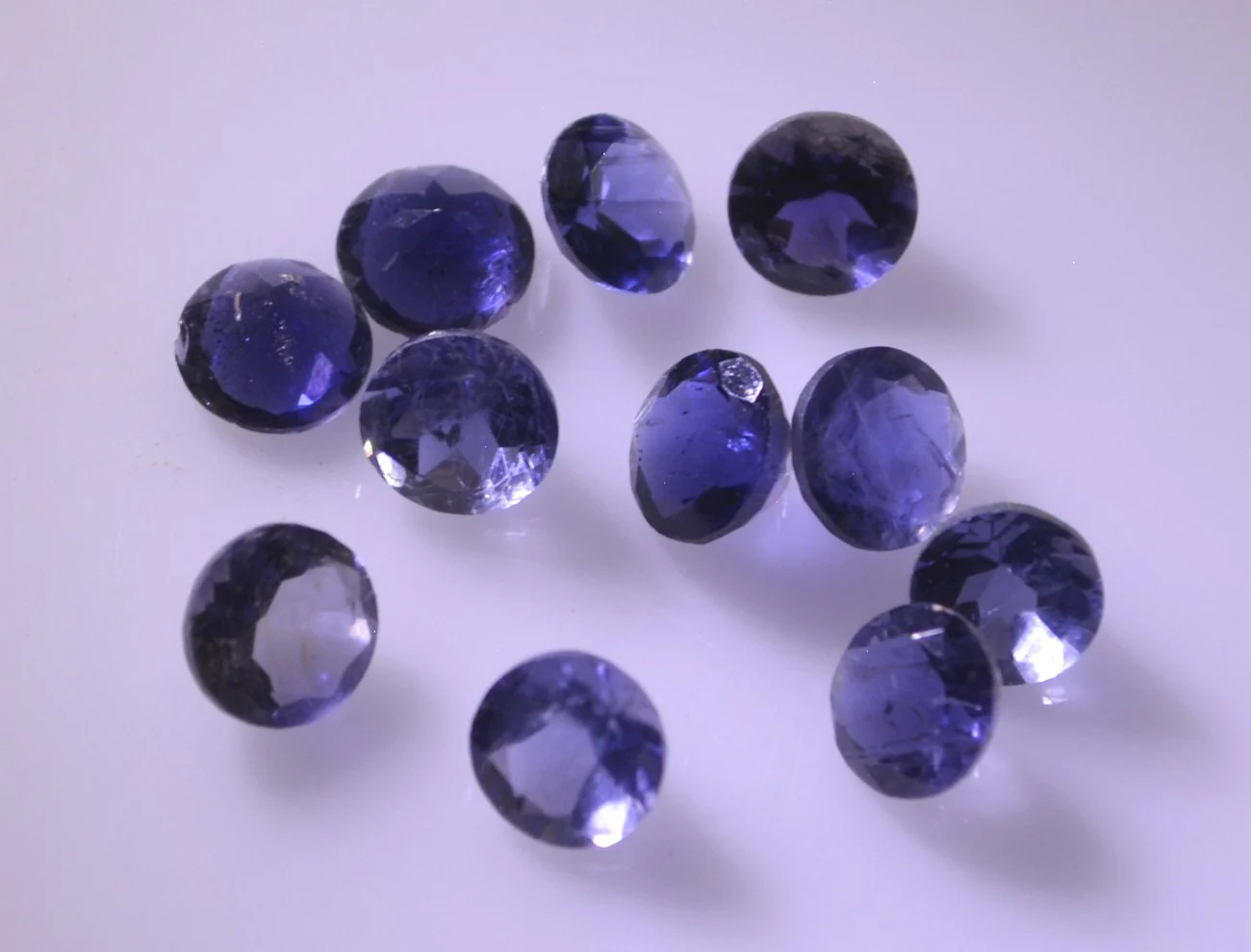 Iolite 1PC Large 10x10 MM Round Faceted Blue Shine Semi Precious Loose Gemstones - Image 2