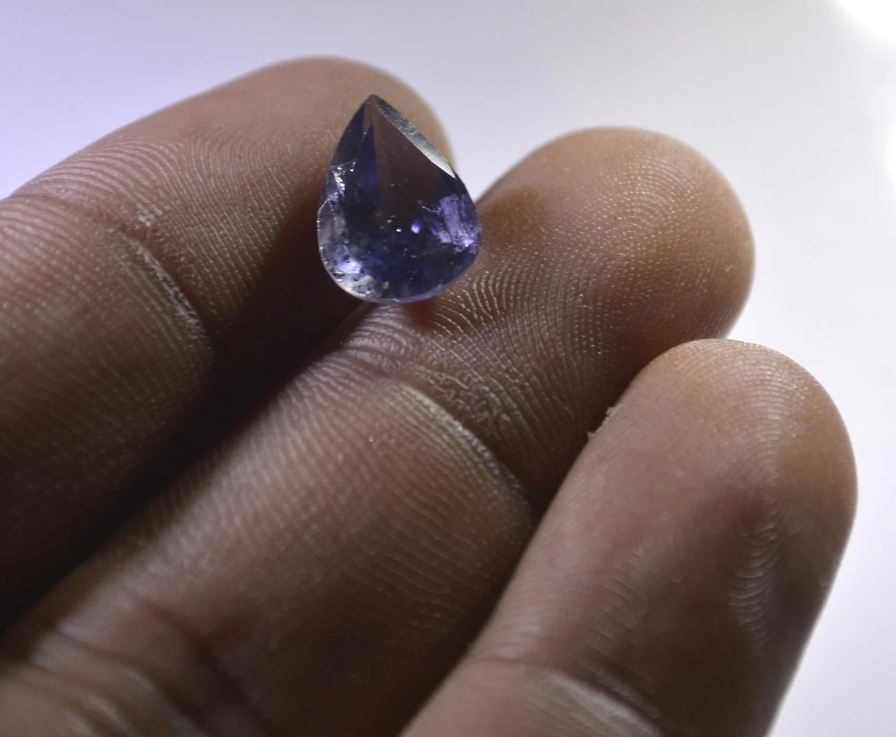 Iolite 1PC Large 10x14 MM Pear Faceted Blue Genuine Semi Precious Loose Gemstones - Image 3