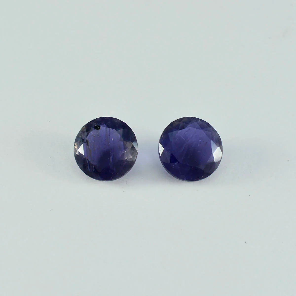 Iolite 1PC Large 12x12 MM Round Faceted Blue High-Quality Semi Precious Loose Gems - Image 2