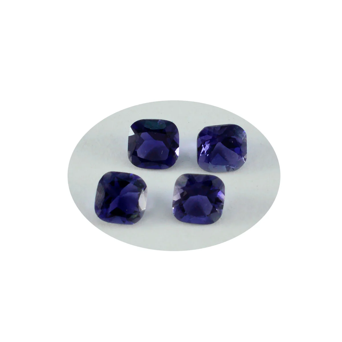 Iolite 1PC Medium 8x10 MM Emerald Faceted Blue Polished Semi Precious Loose Gems - Image 2