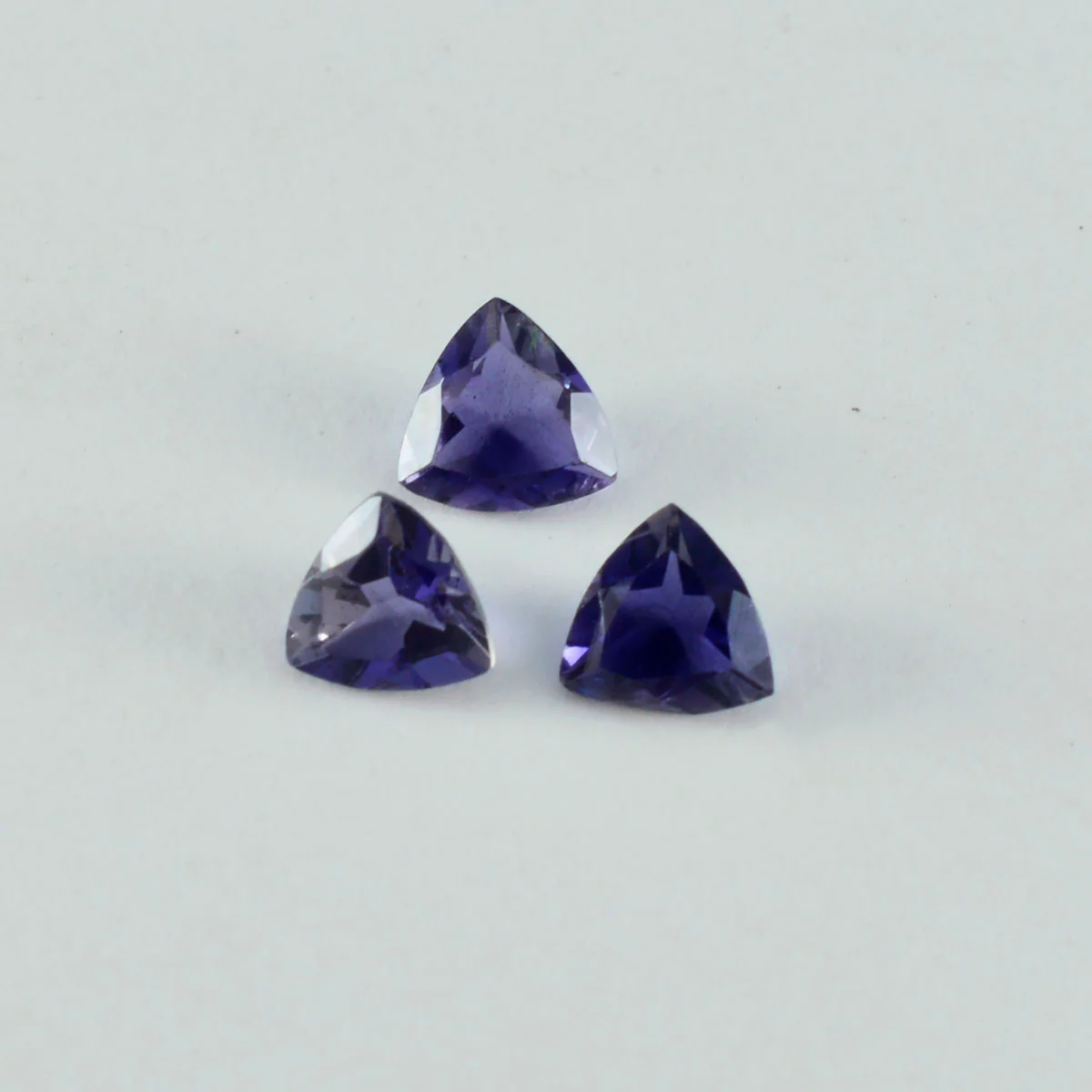 Iolite 1PC Medium 9x9 MM Triangle Faceted Blue Lustrous Semi Precious Loose Gemstone