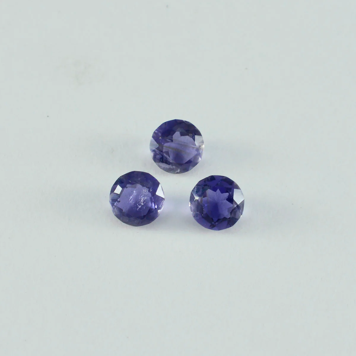 Iolite 1PC Small 8x8 MM Round Faceted Blue Luster Semi Precious Loose Gems - Image 4