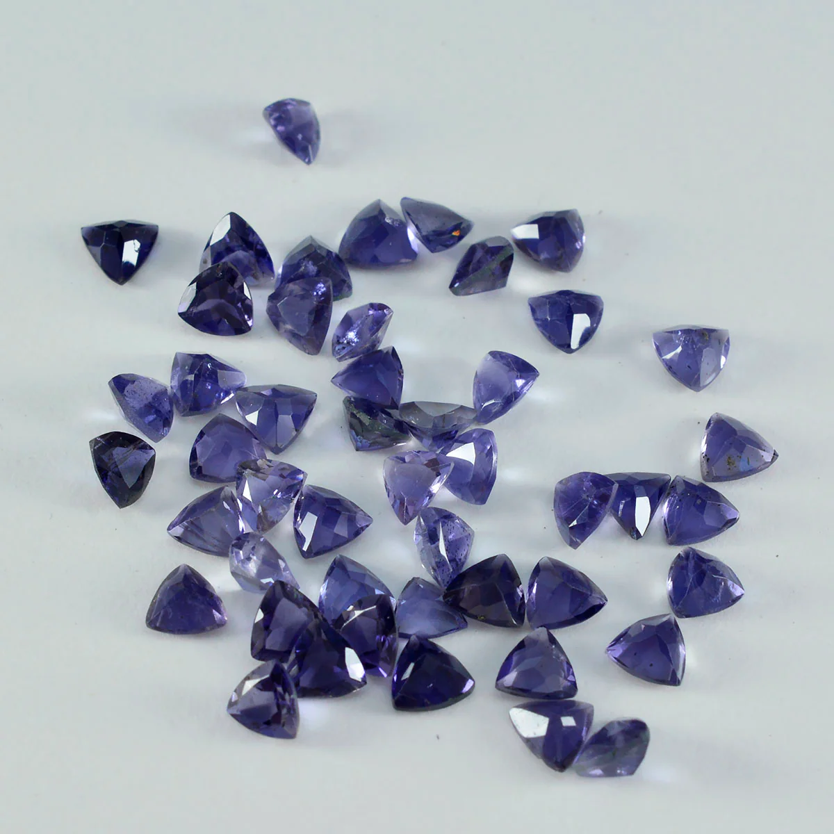 Iolite 1PC Small 8x8 MM Triangle Faceted Blue Luster Semi Precious Loose Gems - Image 3
