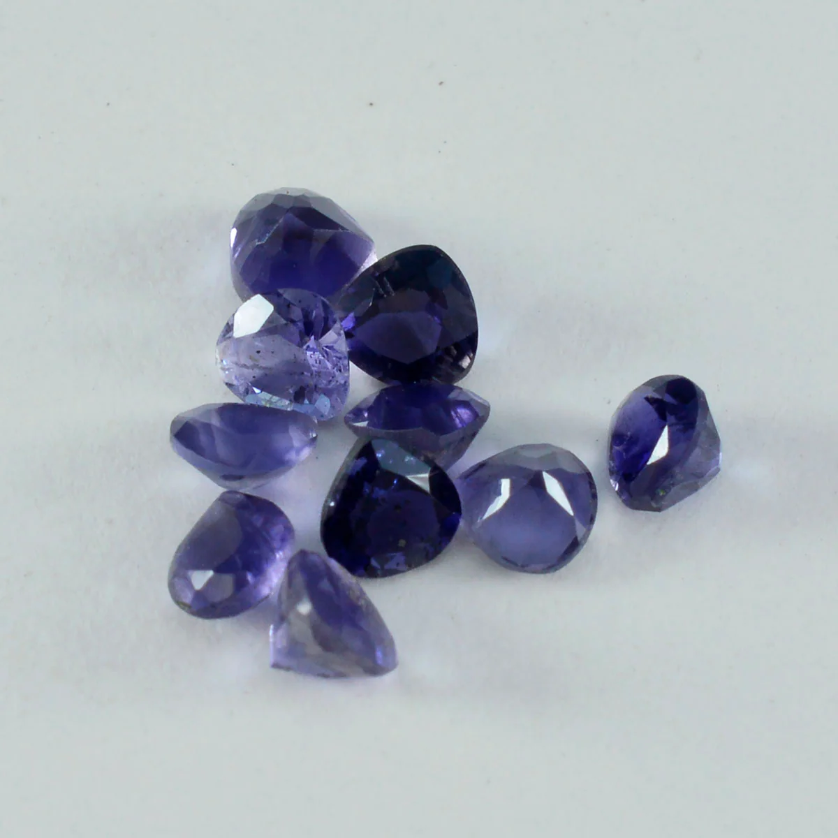 Iolite 1PC Tiny 6x6 MM Heart Faceted Blue Polished Semi Precious Loose Gemstones