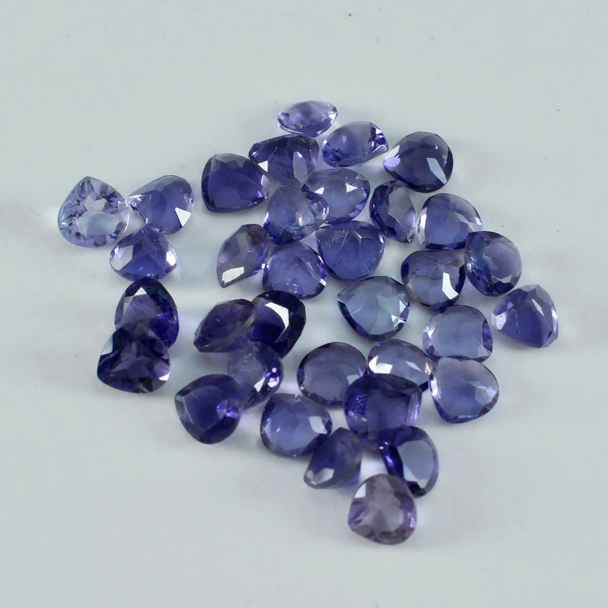 Iolite 1PC Tiny 6x6 MM Heart Faceted Blue Polished Semi Precious Loose Gemstones - Image 2