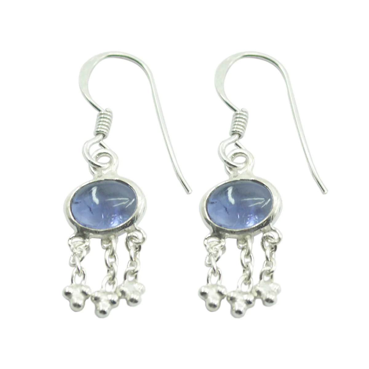 Iolite Middle Eastern Addison multiple Dangle Blue Sterling Silver Earring