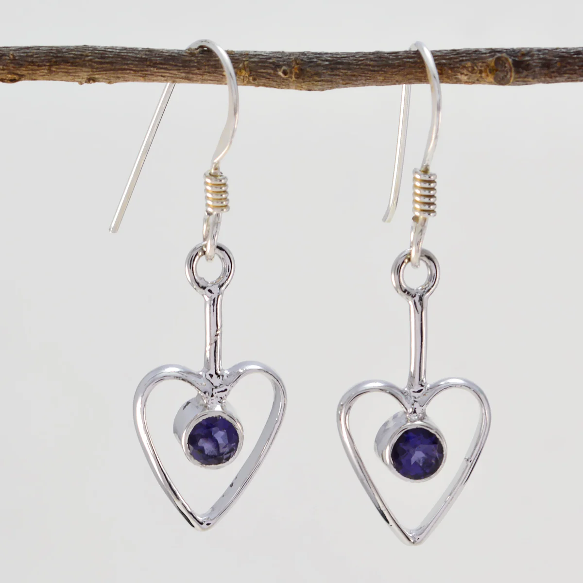 Iolite Russian Audrey multiple Dangle Blue 925 Sterling Silver Earring - Image 2