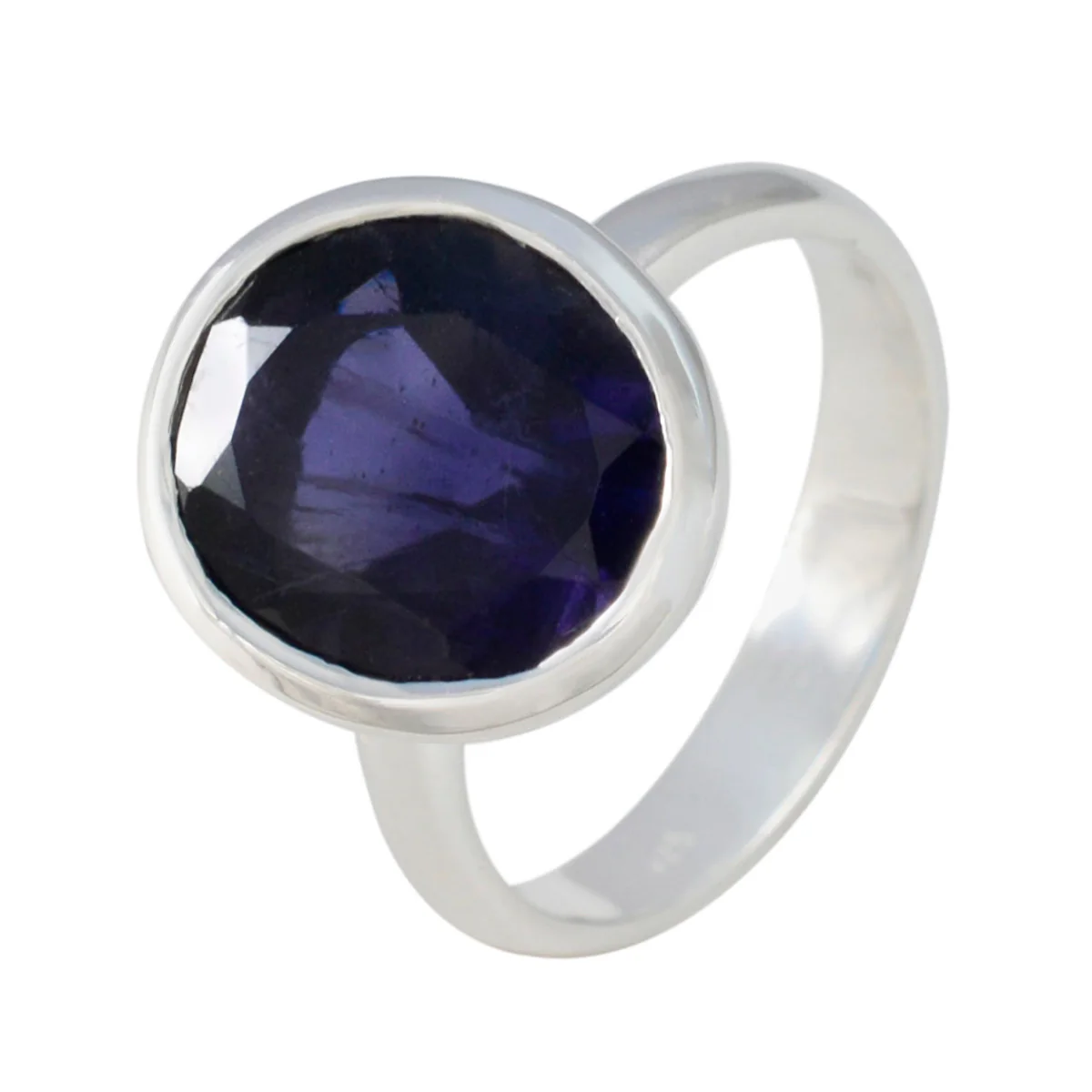 Iolite Solitaire Egyptian 925 Sterling Silver Blue Gems Minimal Trendy Ring Jewellery - Image 3