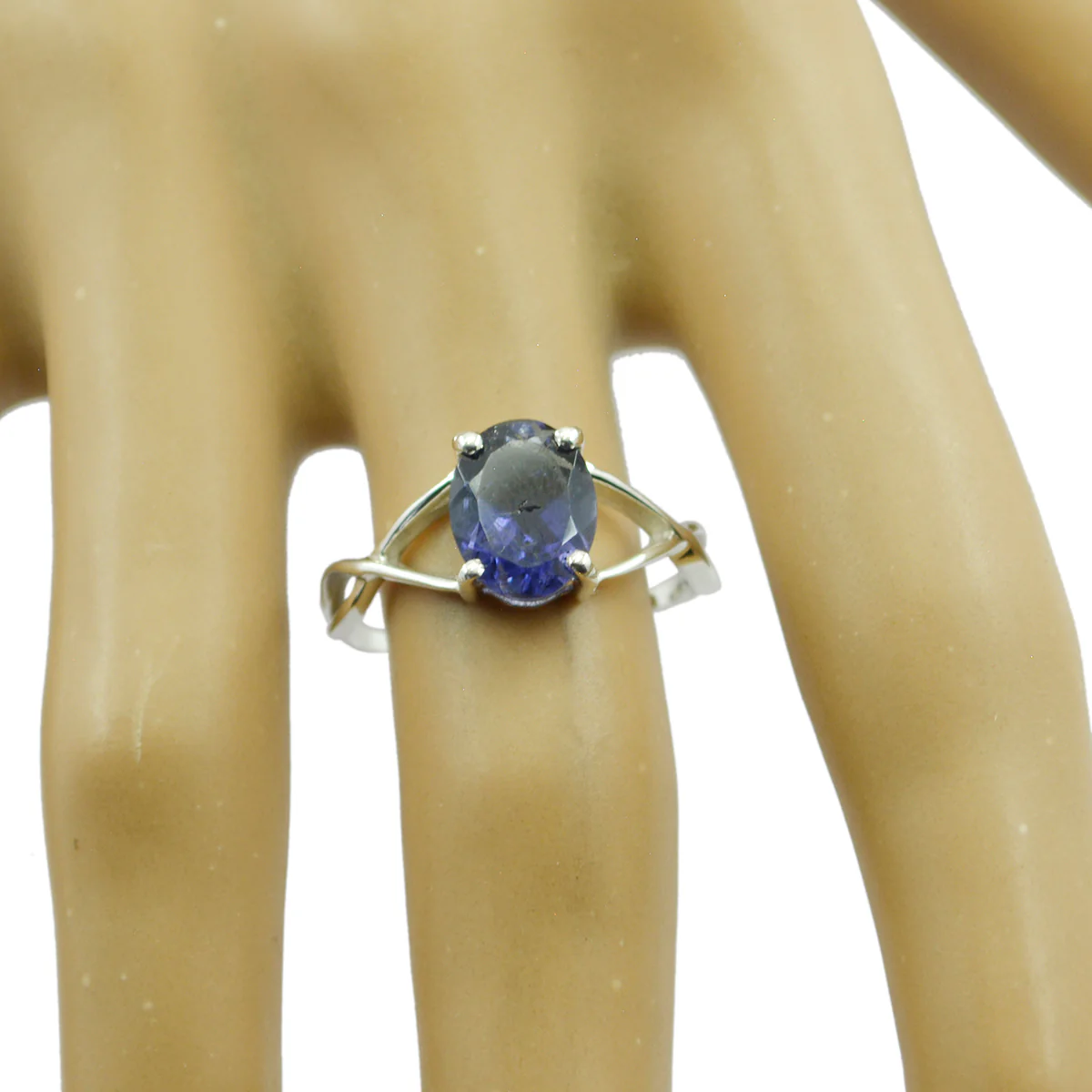 Iolite Solitaire Japanese Sterling Silver Blue Gemstones Delicate Fairytale Ring Jewellery - Image 2