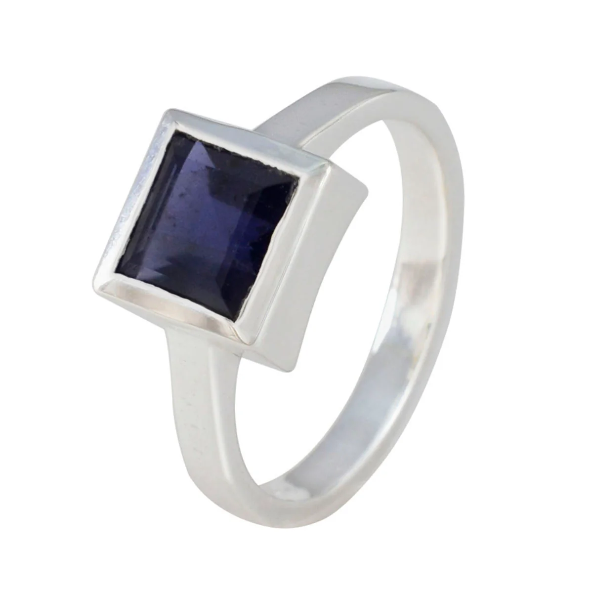 Iolite Solitaire Moroccan 925 Sterling Silver Blue Gems Featherlight Feminine Ring Jewelry - Image 2