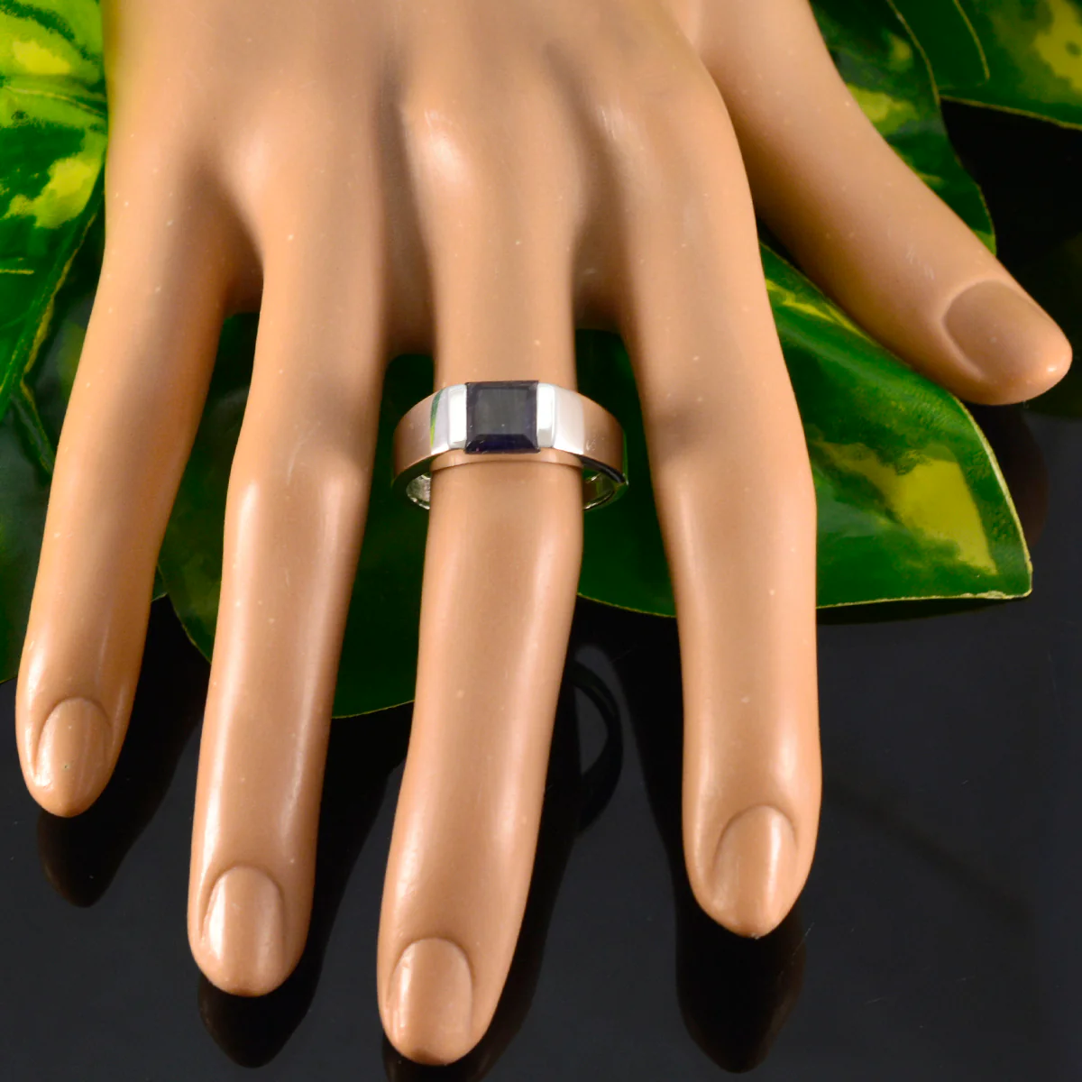 Iolite Solitaire Russian Sterling Silver Blue Gemstones Tiny Sophisticated Ring Jewellery - Image 5