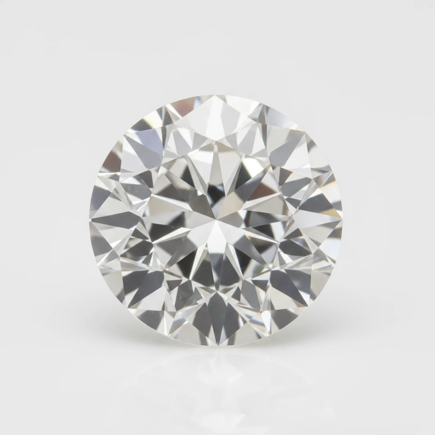 Lab Grown Diamond 1PC Chunky 14x14 MM Round Faceted White Genuine Man Made Loose Gems