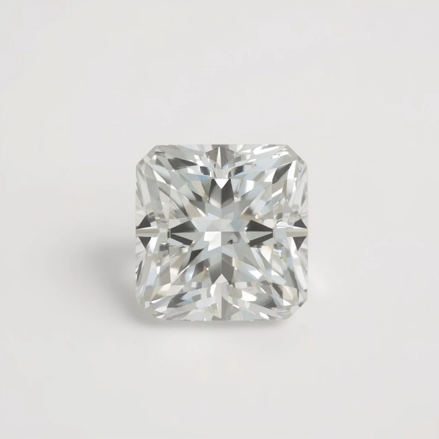 Lab Grown Diamond 1PC Chunky 15x15 MM Square Faceted White Superior Man Made Loose Gemstone - Image 2