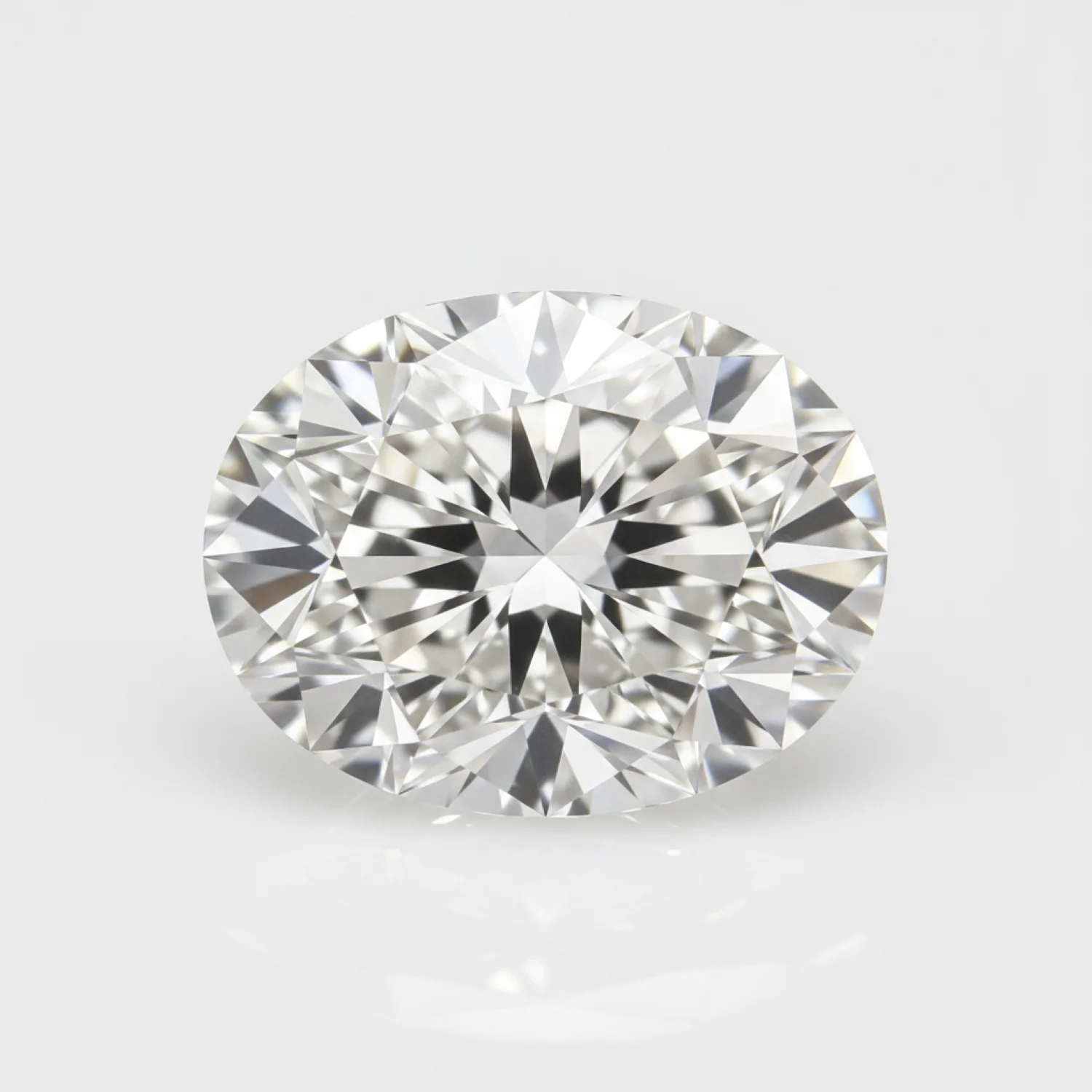 Lab Grown Diamond 1PC Chunky 15x20 MM Oval Faceted White Genuine Man Made Loose Gemstones