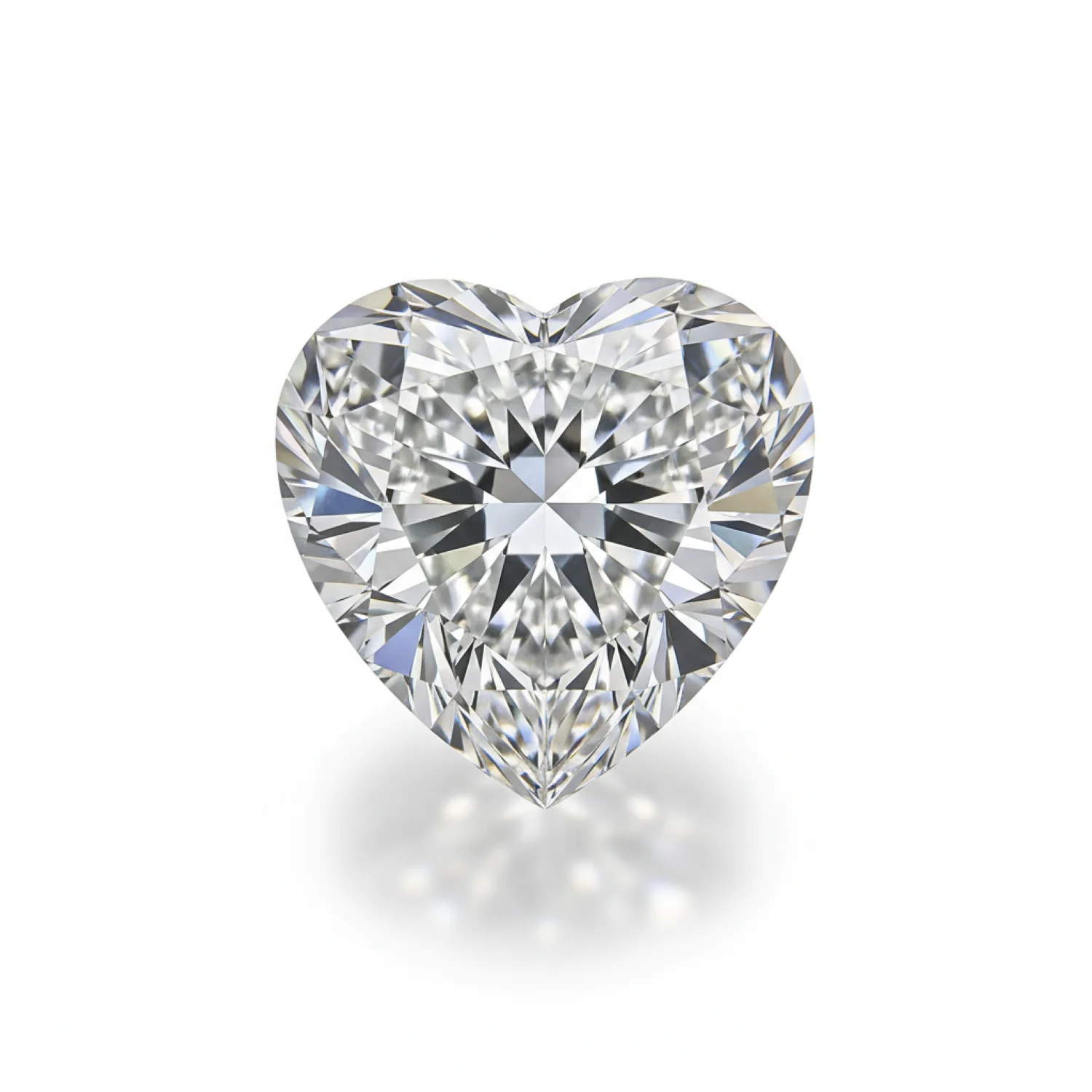 Lab Grown Diamond 1PC Large 11x11 MM Heart Faceted White Fine Man Made Loose Gemstone