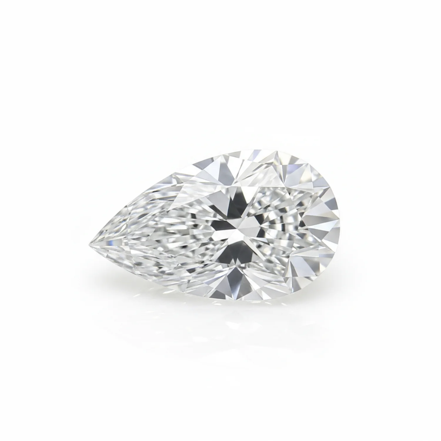 Lab Grown Diamond 1PC Small 6x8 MM Pear Faceted White Natural Man Made Loose Gemstone
