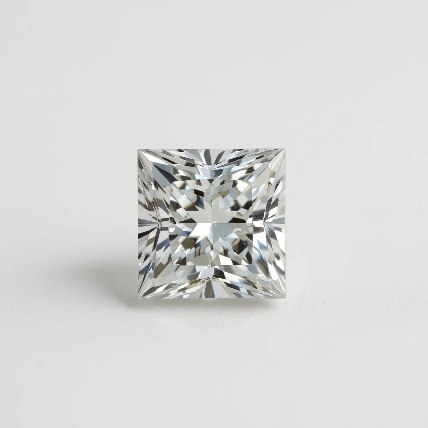 Lab Grown Diamond 1PC Small 7x7 MM Square Faceted White Splendid Man Made Loose Gemstone - Image 2