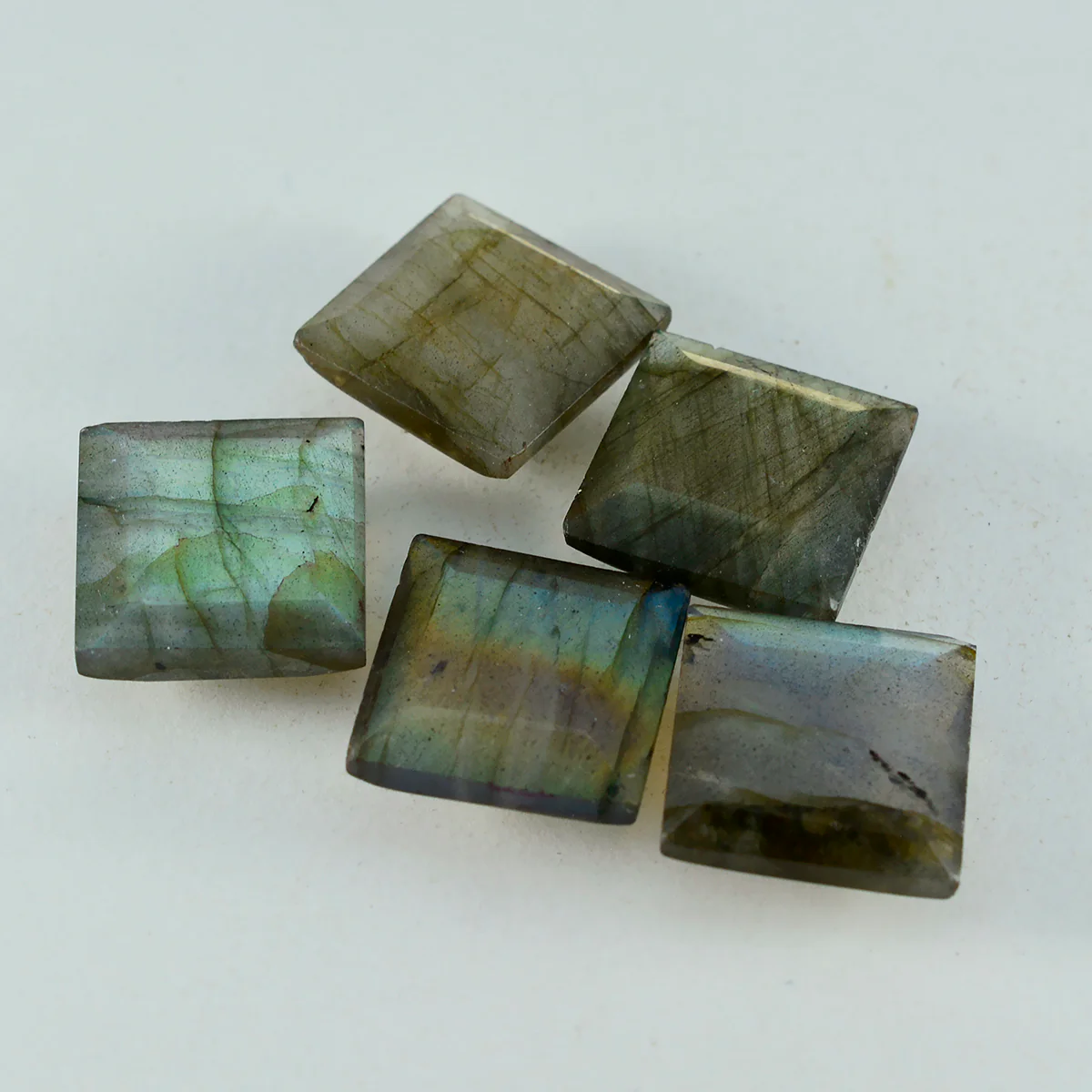 Labradorite 1PC Chunky 16x16 MM Square Faceted Gray Pure Semi Precious Loose Gemstones - Image 2