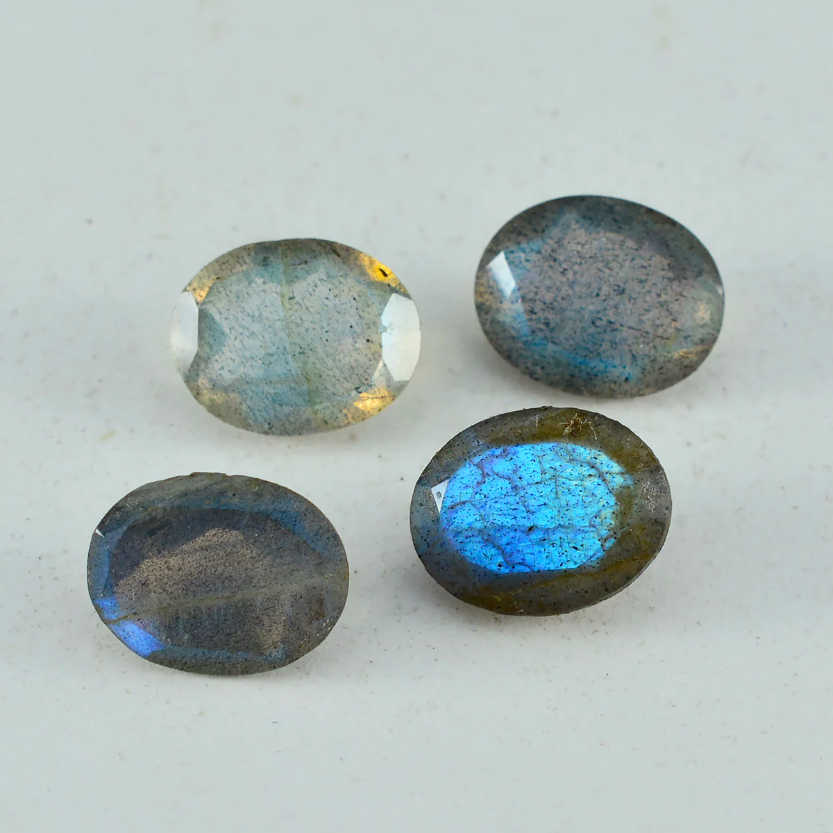 Labradorite 1PC Large 8x12 MM Oval Faceted Gray Fiery Semi Precious Loose Gemstone - Image 4