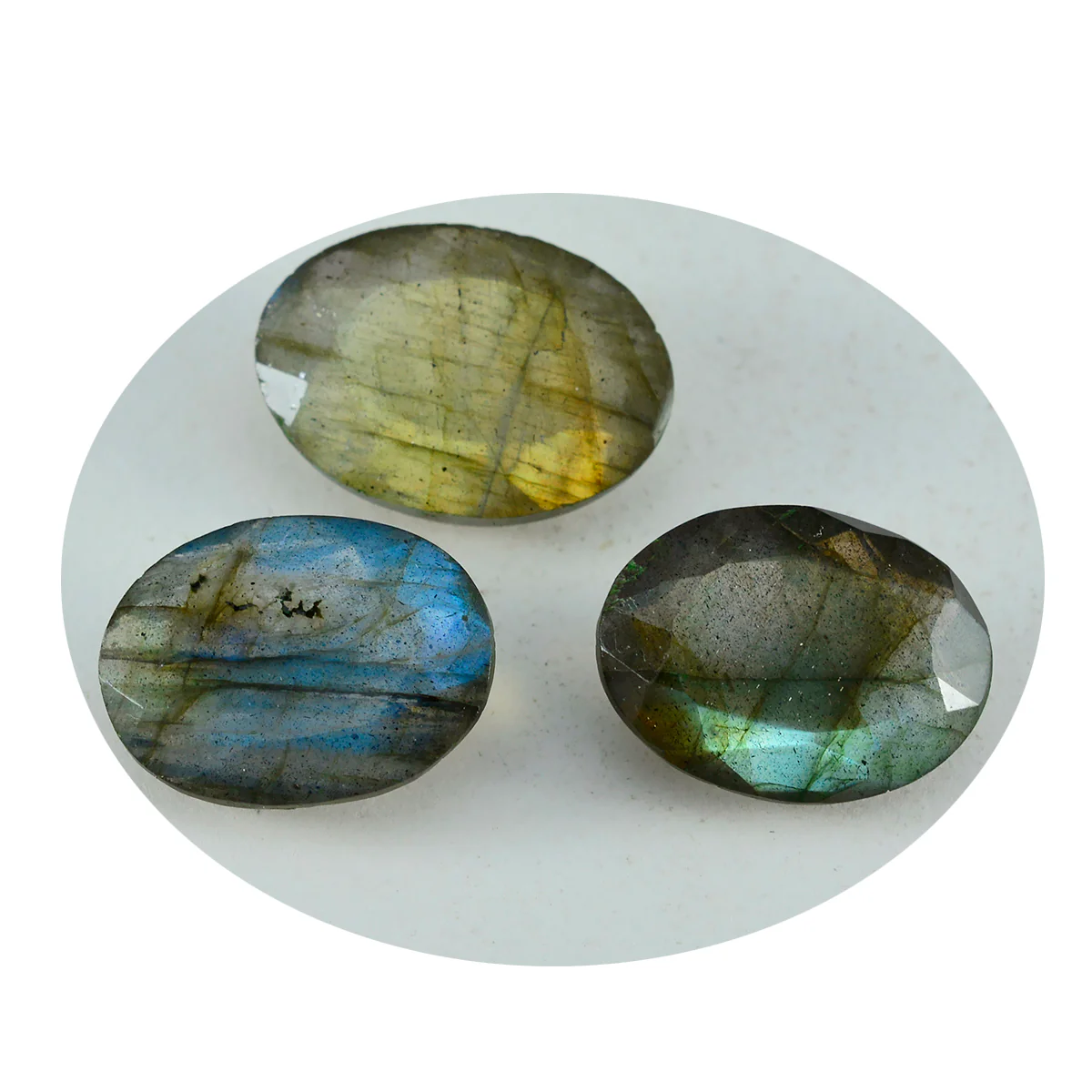 Labradorite 1PC Large 9x11 MM Oval Faceted Gray Pure Semi Precious Loose Gems - Image 4