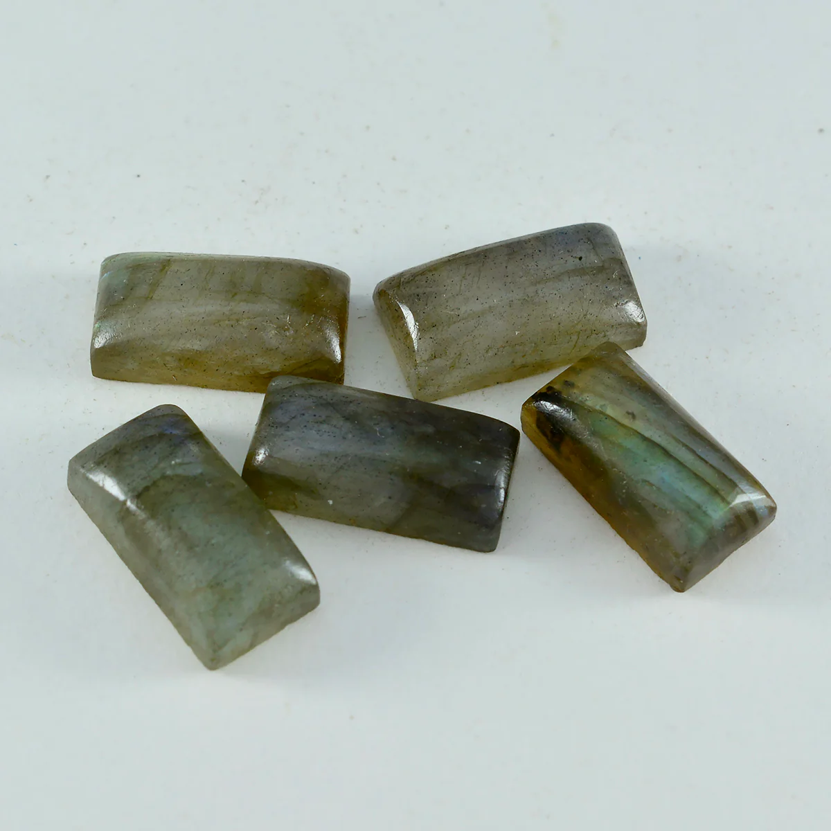 Labradorite 1PC Medium 7x14 MM Baguette Cabochon Gray Shine semi Precious Precious Gemstone - Image 3