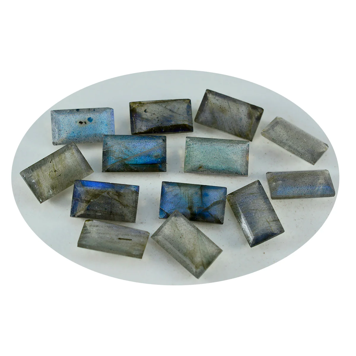 Labradorite 1PC Small 5x10 MM Baguette Faceted Gray Shine Semi Precious Loose Gemstones - Image 2