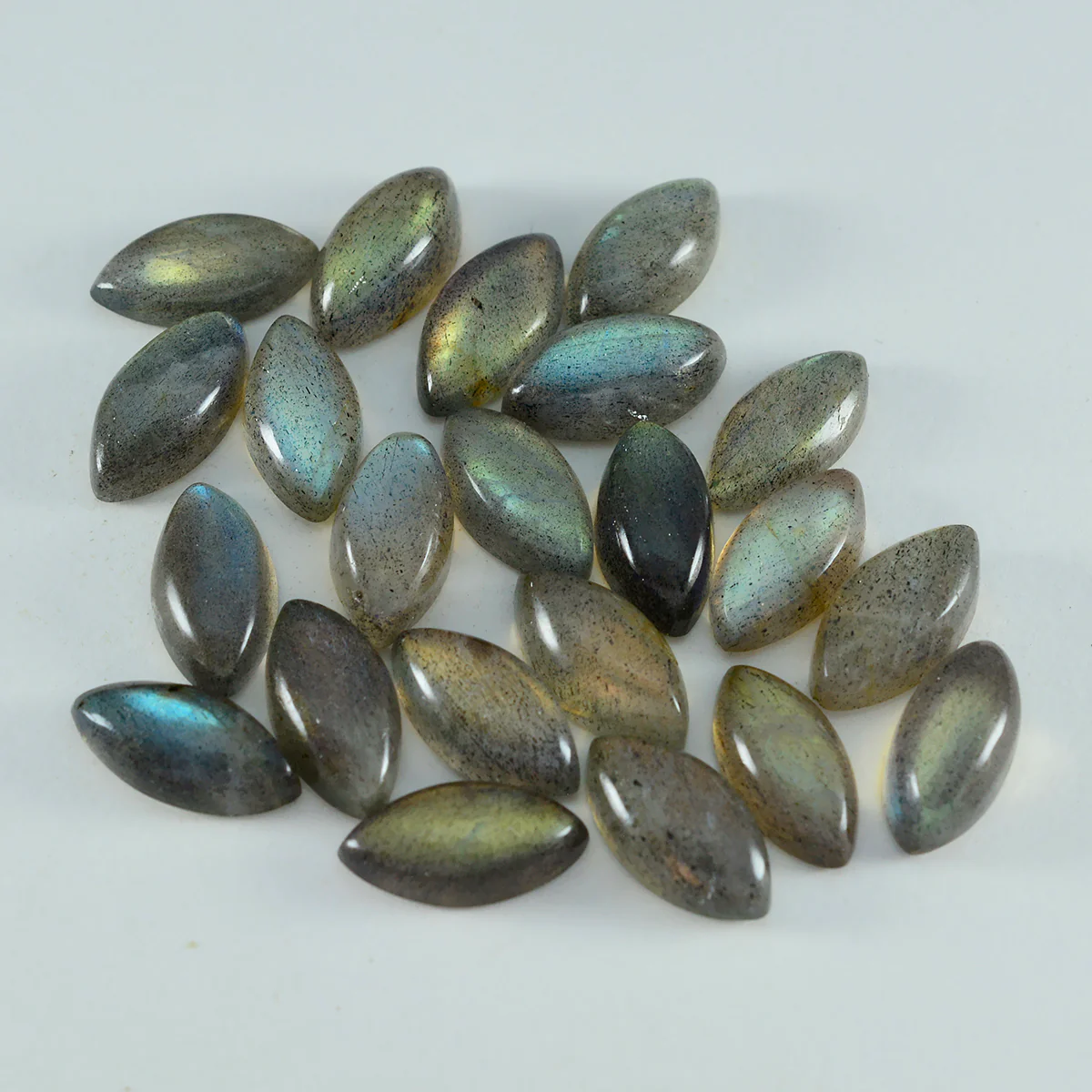 Labradorite 1PC Small 6x12 MM Marquise  Cabochon Gray Natural semi Precious Semi Precious Gemstone - Image 3