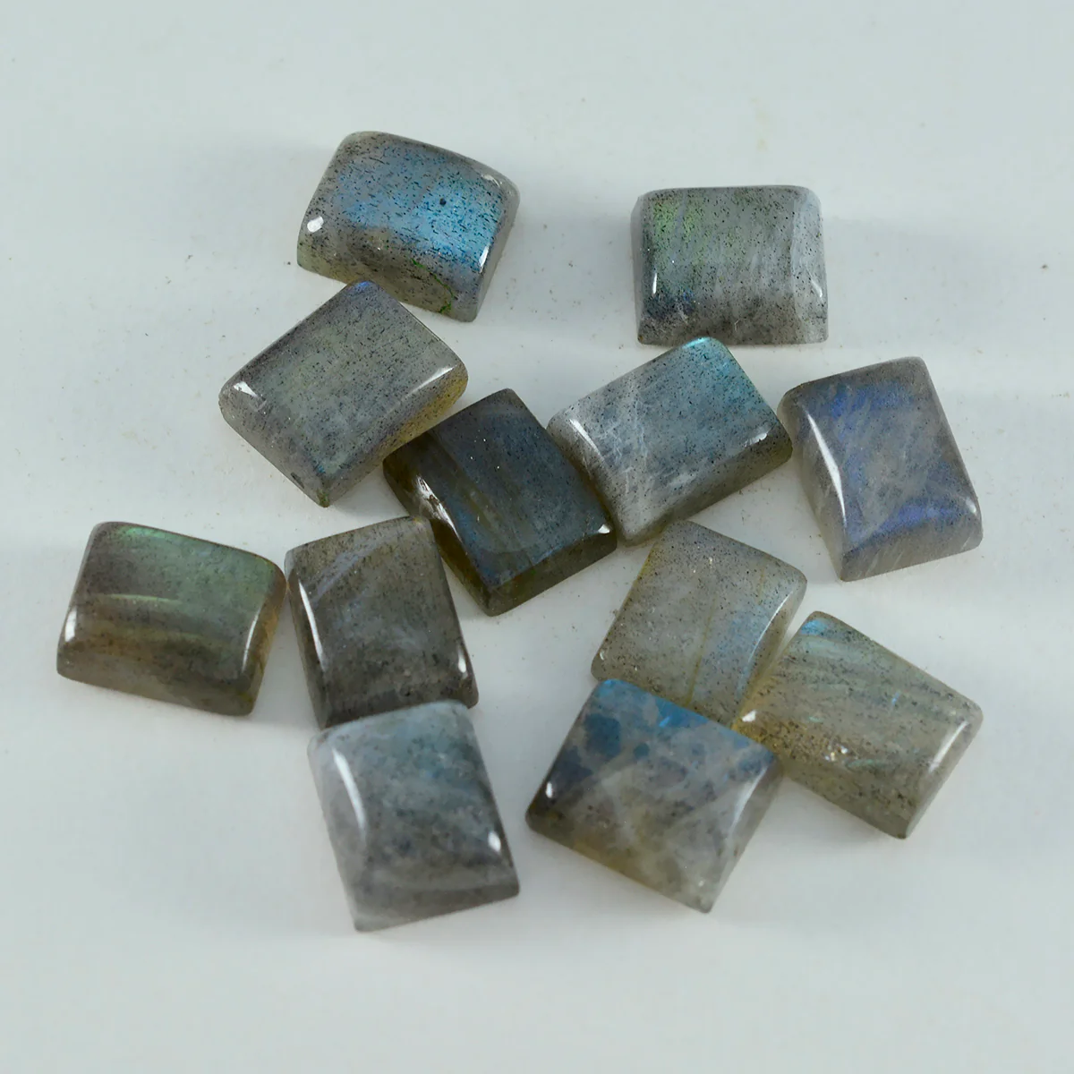 Labradorite 1PC Small 6x9 MM Emerald Cabochon Gray Genuine semi Precious Precious Gemstone - Image 3
