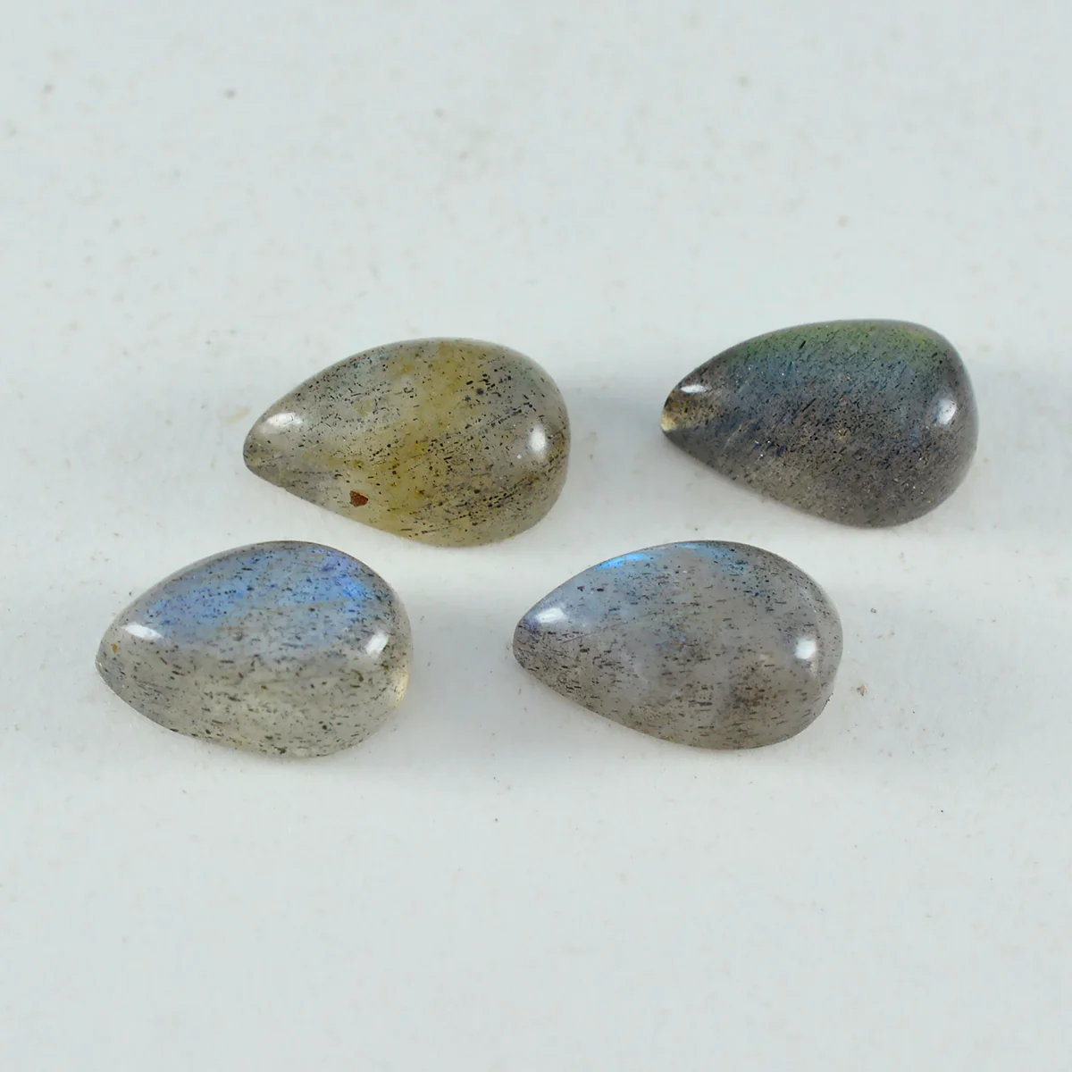 Labradorite 1PC Small 6x9 MM Pear Cabochon Gray Shine semi Precious Loose Gems - Image 2