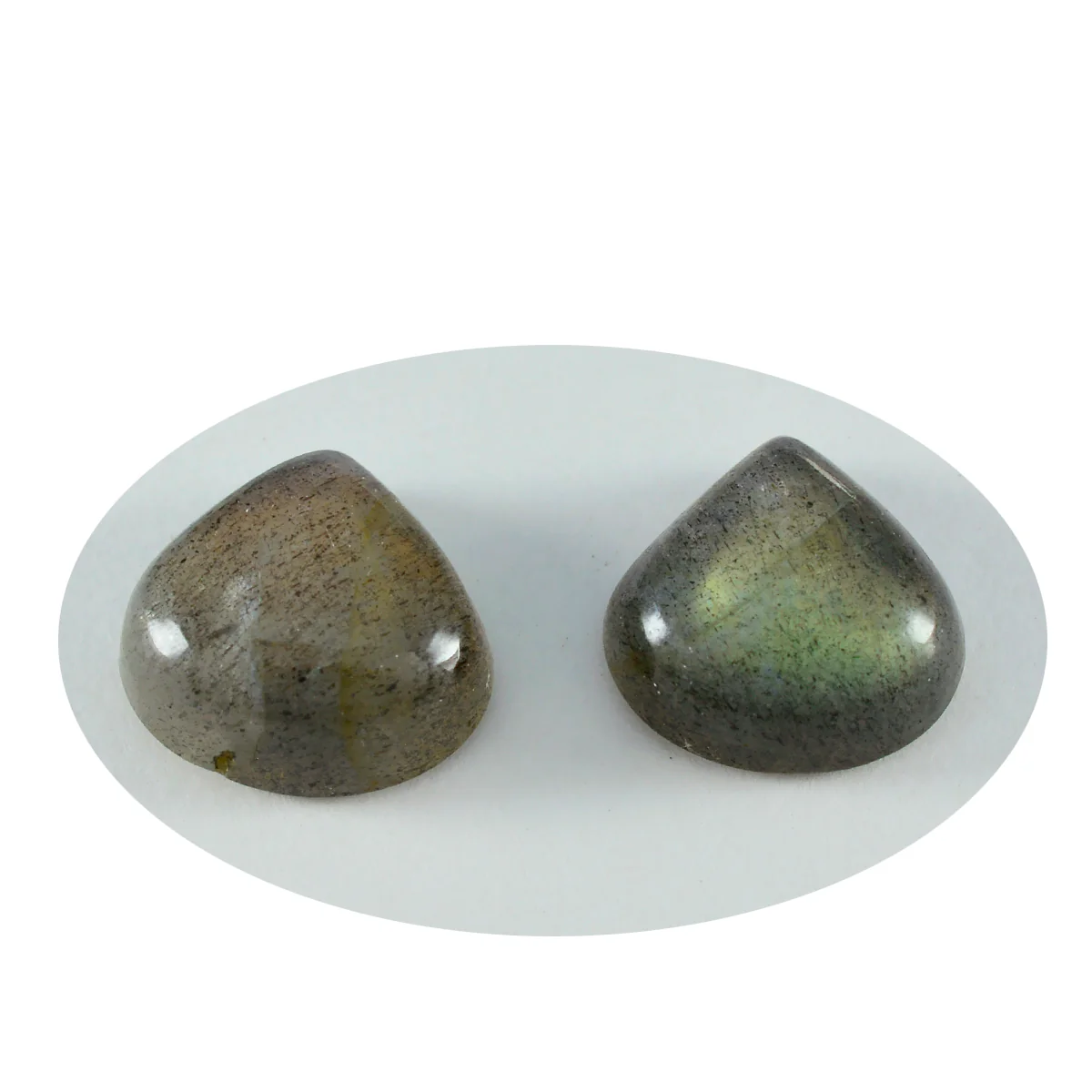 Labradorite 1PC Small 8x8 MM Heart Cabochon Gray Sparkling semi Precious Loose Gemstone - Image 2