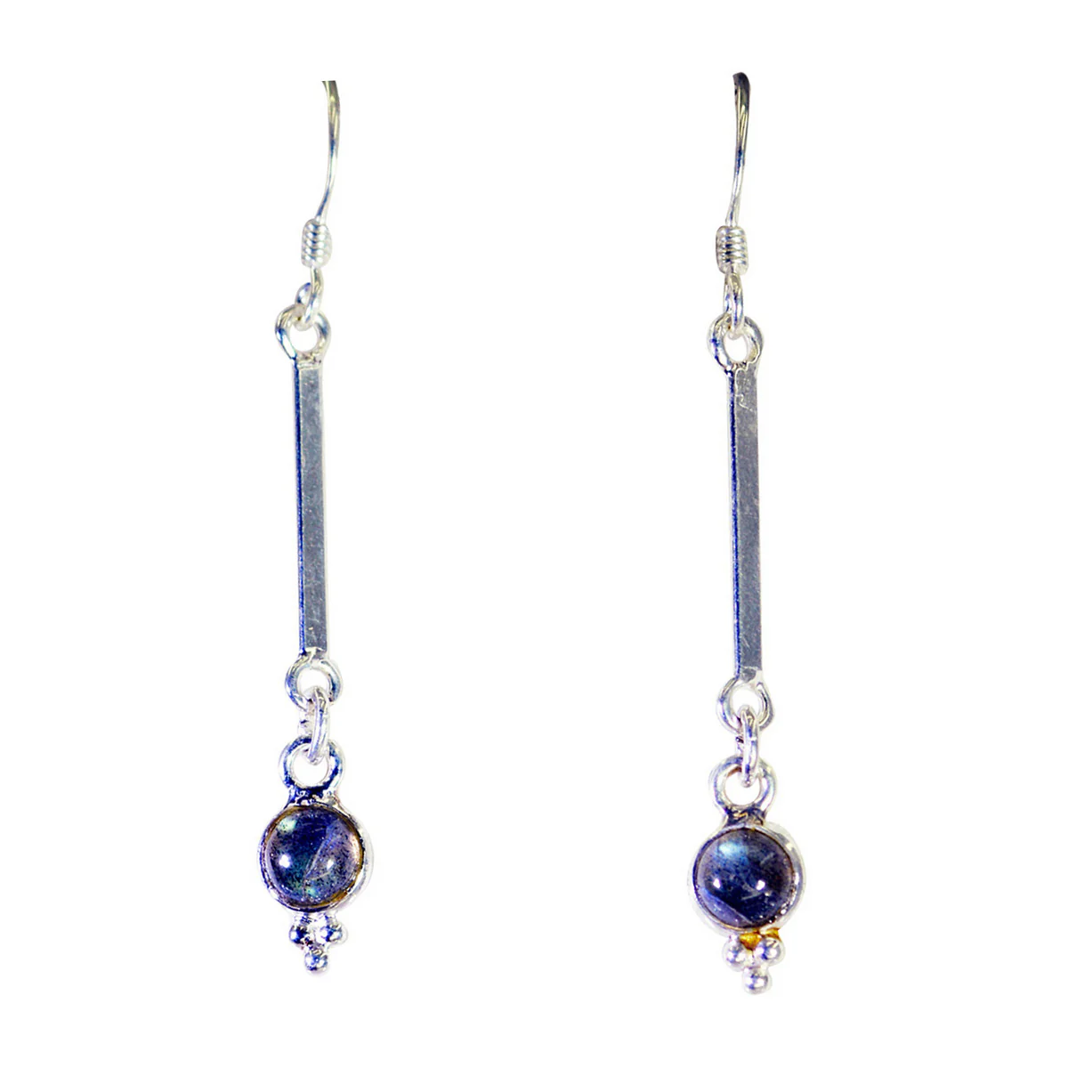 Labradorite African Micaela multiple Dangle Gray 925 Silver Earring