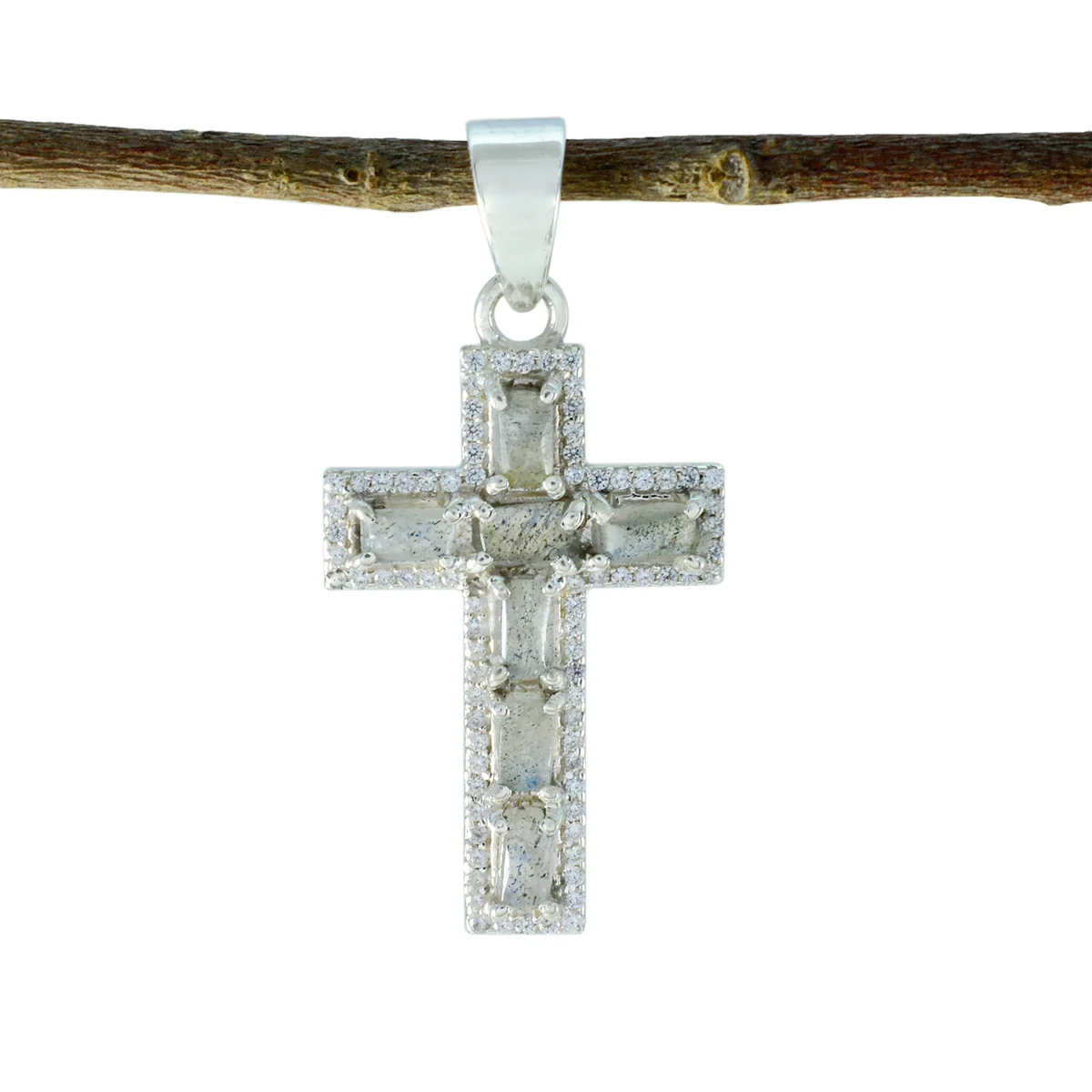 Labradorite Dainty African 92.5 Silver multiple Zoe Sophisticated Gray Pendant Jewellery - Image 2
