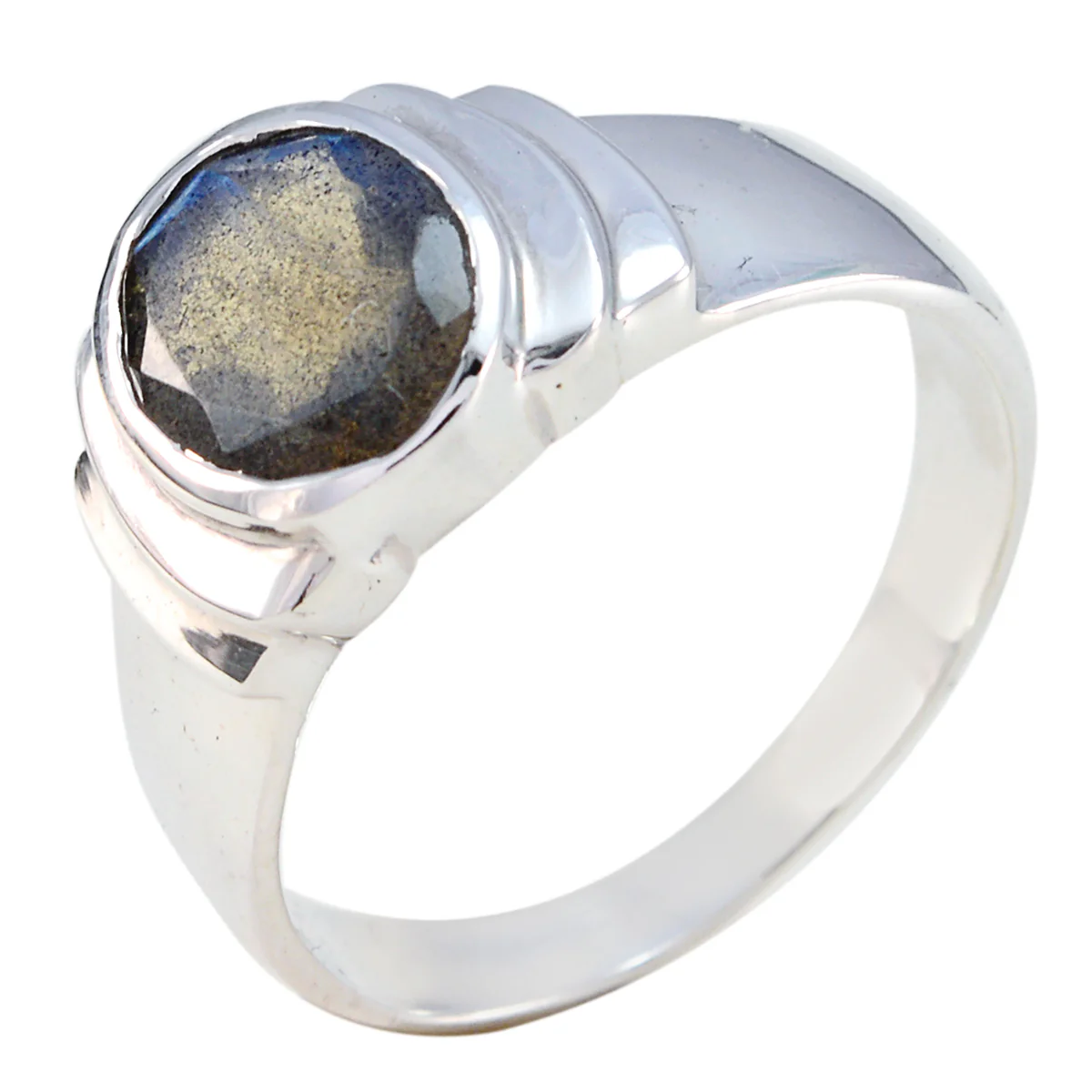 Labradorite Solitaire Moroccan 925 Sterling Silver Gray Gemstone Eye-catching Promise Ring Jewellery - Image 2